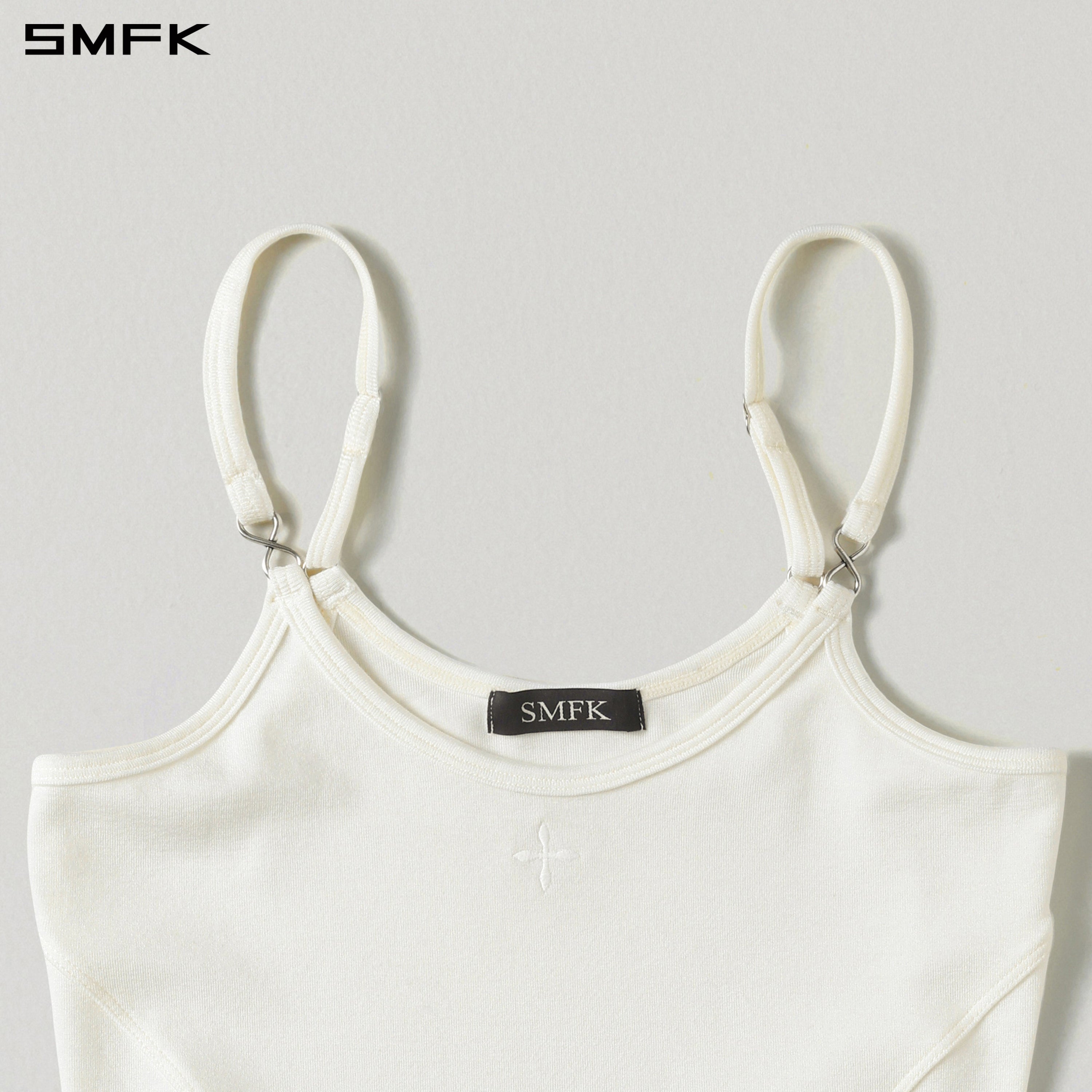 MYTH AEOLUS ASYMMETRY CAMISOLE/LENZING TENCEL+WOOL CLOUD WHITE