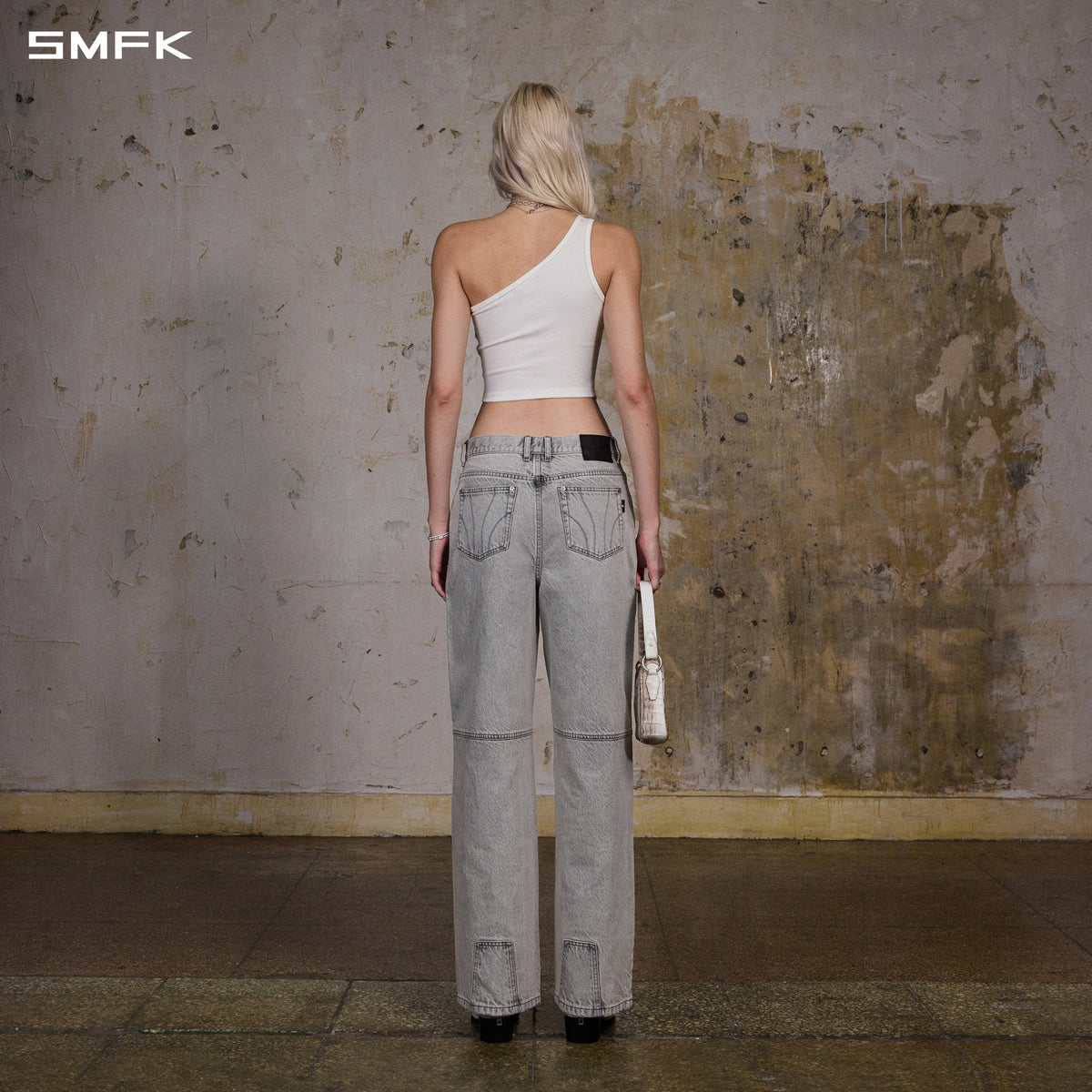 MYTH AEOLUS RIGHT SIDE SHORT TANK/TENCEL+WOOL CLOUD WHITE