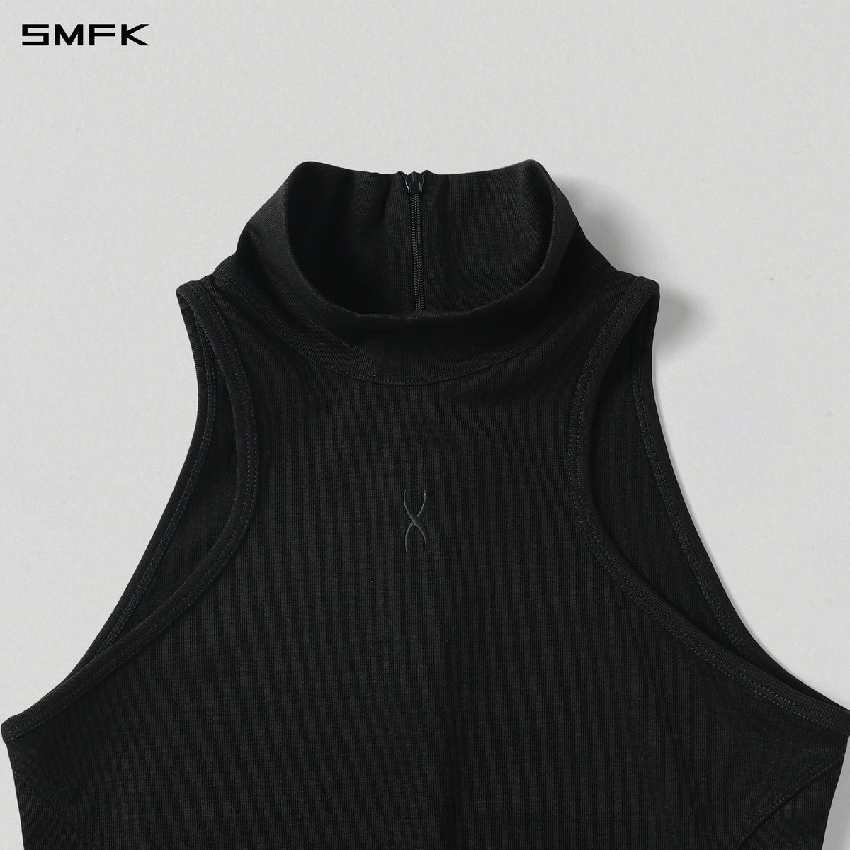 MYTH AEOLUS HIGH COLLAR EVENING VEST/COTTON+ELASTOMULTIESTER+LYOCELL  MIDNIGHT BLACK