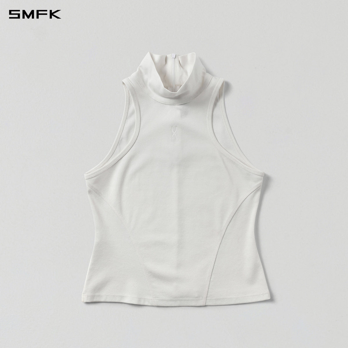 MYTH AEOLUS HIGH COLLAR EVENING VEST/COTTON+ELASTOMULTIESTER+LYOCELL CLOUD WHITE