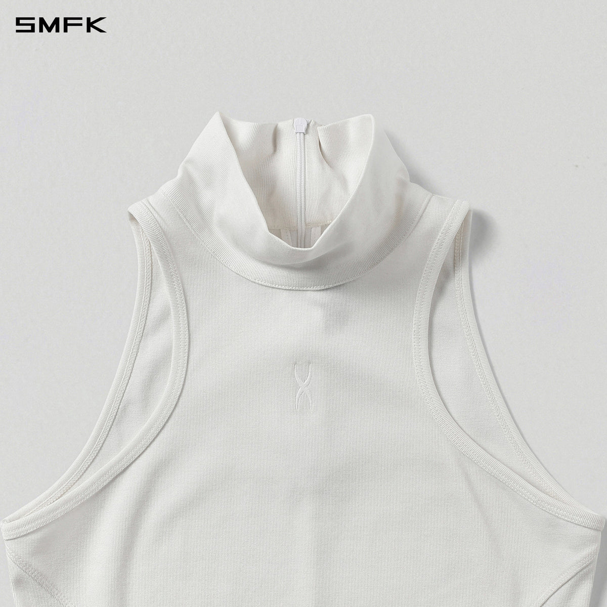 MYTH AEOLUS HIGH COLLAR EVENING VEST/COTTON+ELASTOMULTIESTER+LYOCELL CLOUD WHITE