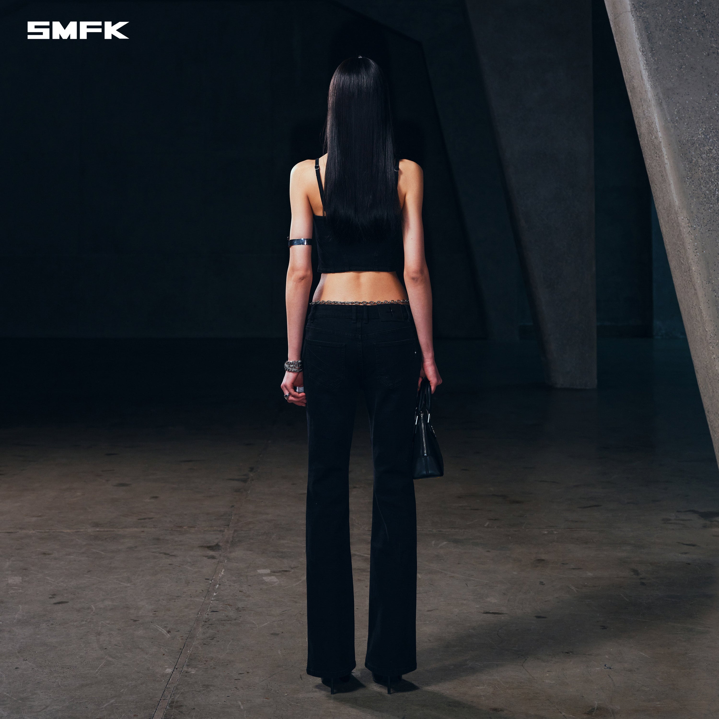 WILD MIRAGE SLIM DENIM CAMISOLE/E-COTTON WILD BLACK
