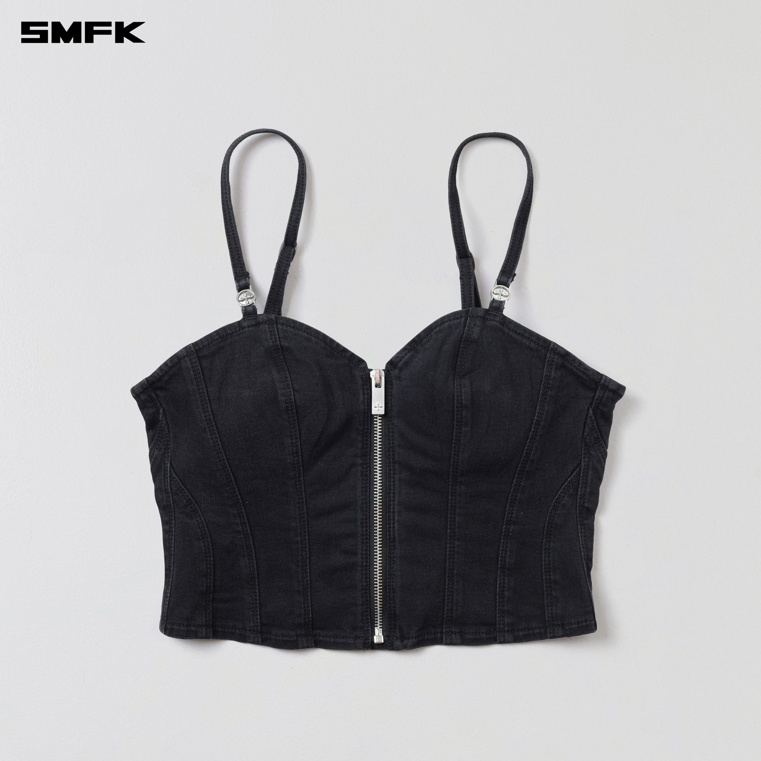 WILD MIRAGE SLIM DENIM CAMISOLE/E-COTTON WILD BLACK