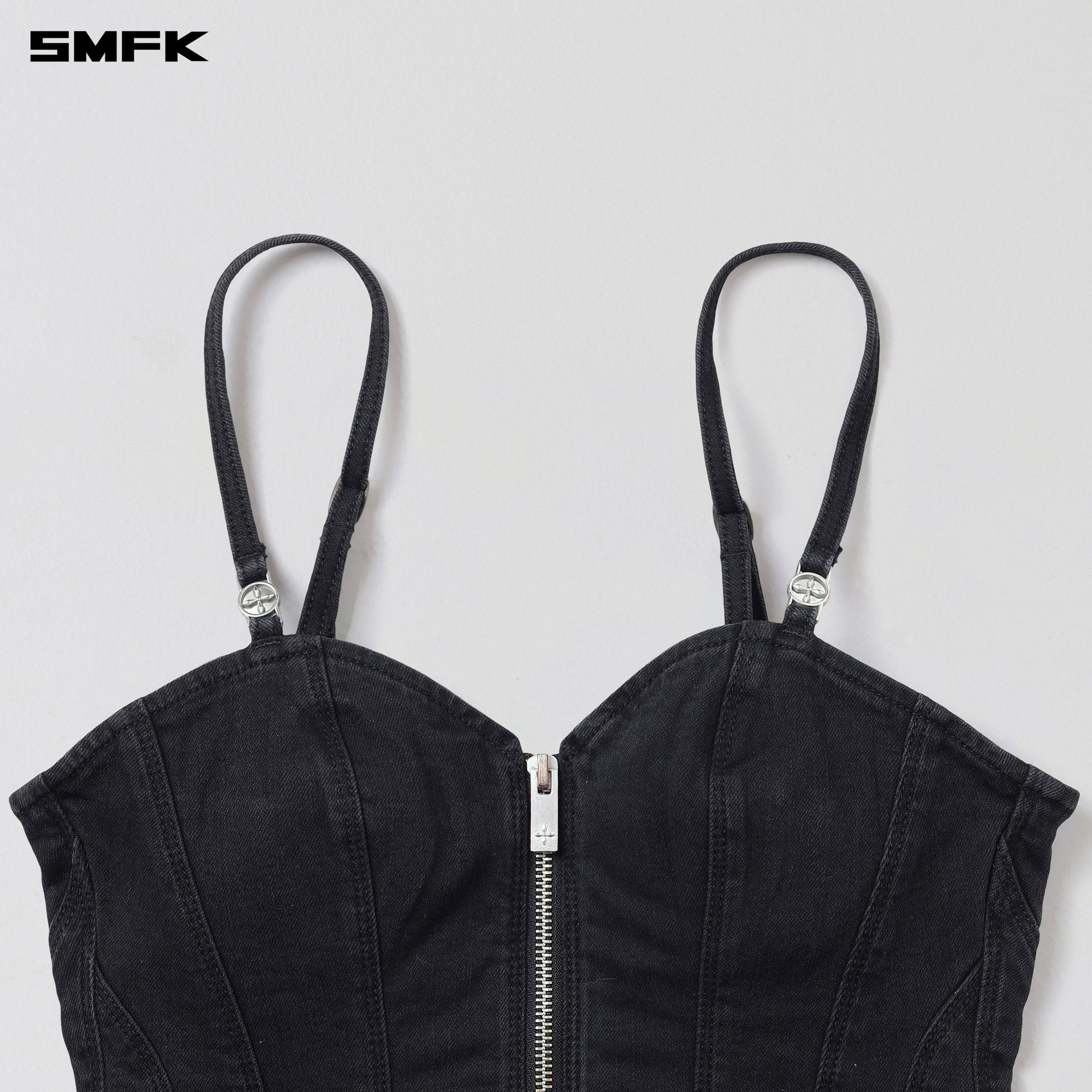 WILD MIRAGE SLIM DENIM CAMISOLE/E-COTTON WILD BLACK