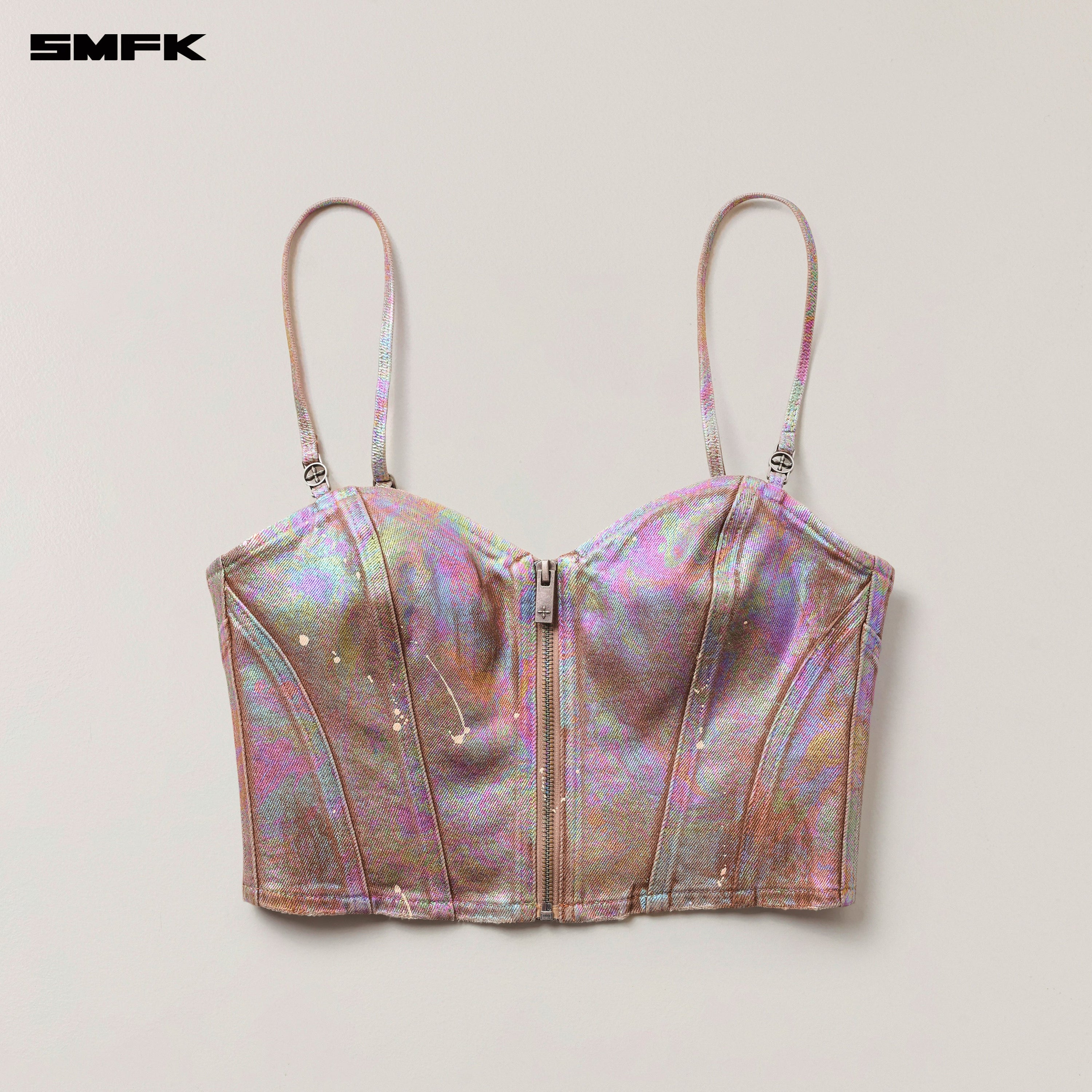 RAGE WILD ORIGIN FANTASY HANDCRAFT DENIM ZIPPER CAMISOLE FANTASY LAND