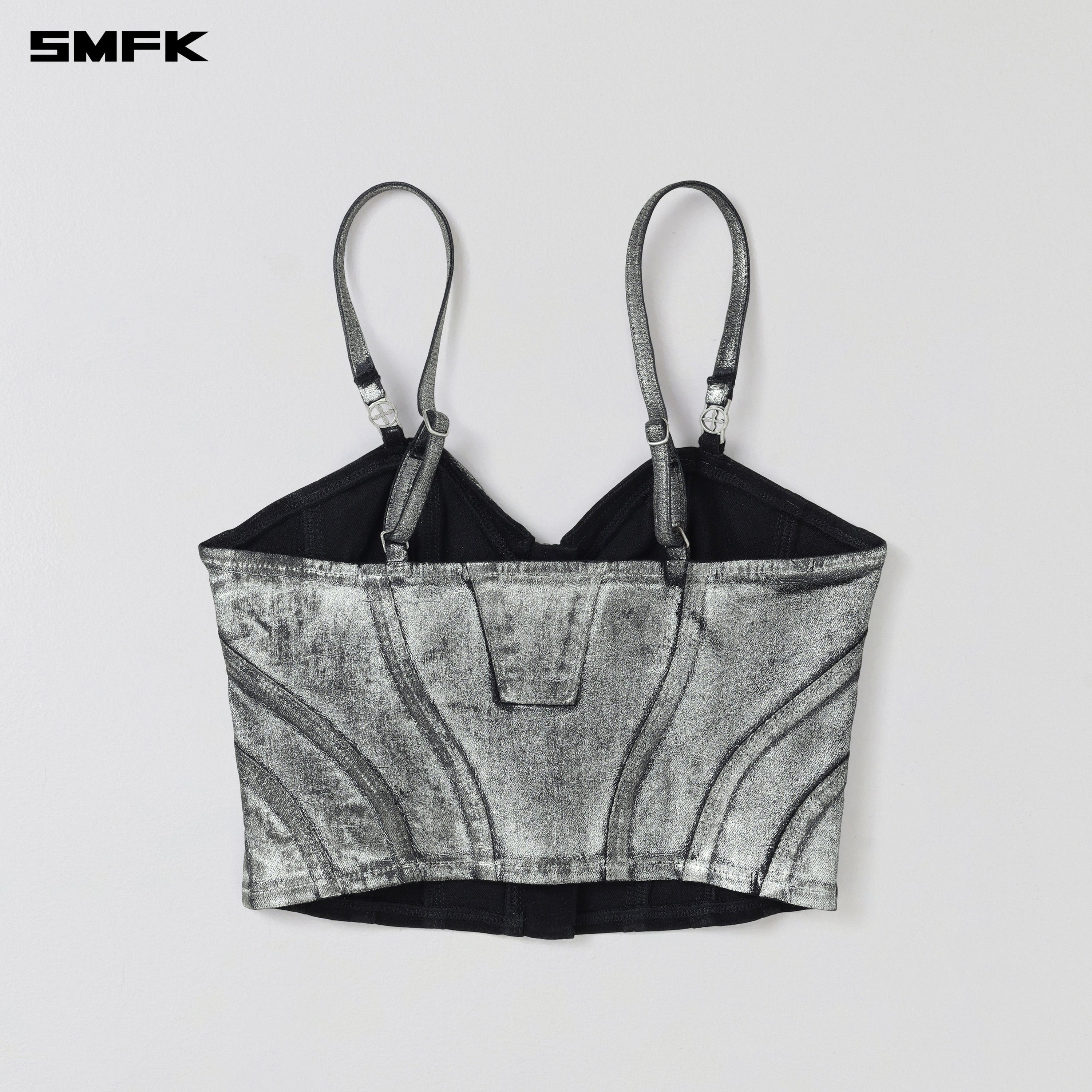 WILD MIRAGE SLIM DENIM CAMISOLE/E-COTTON SILVER NEBULA