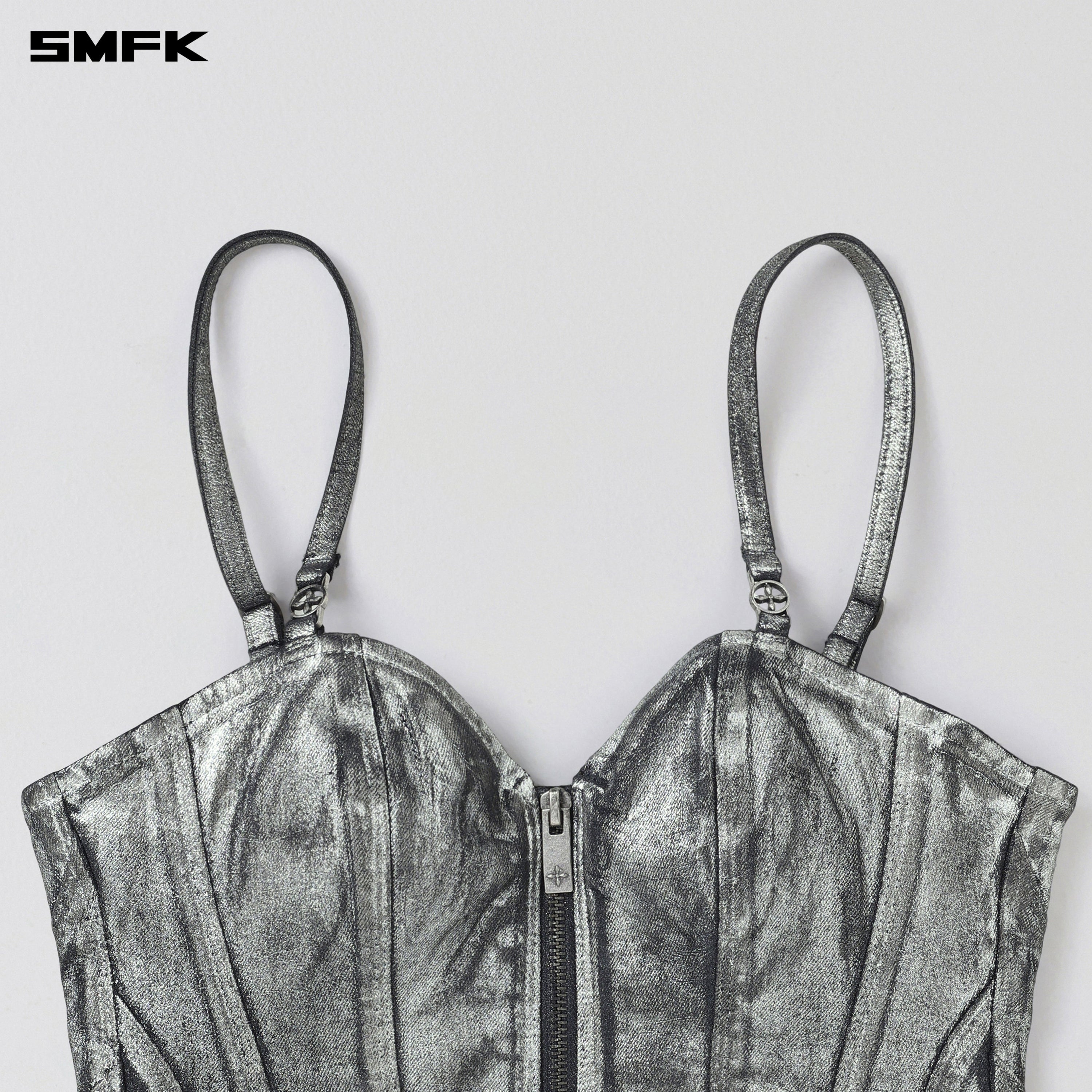 WILD MIRAGE SLIM DENIM CAMISOLE/E-COTTON SILVER NEBULA