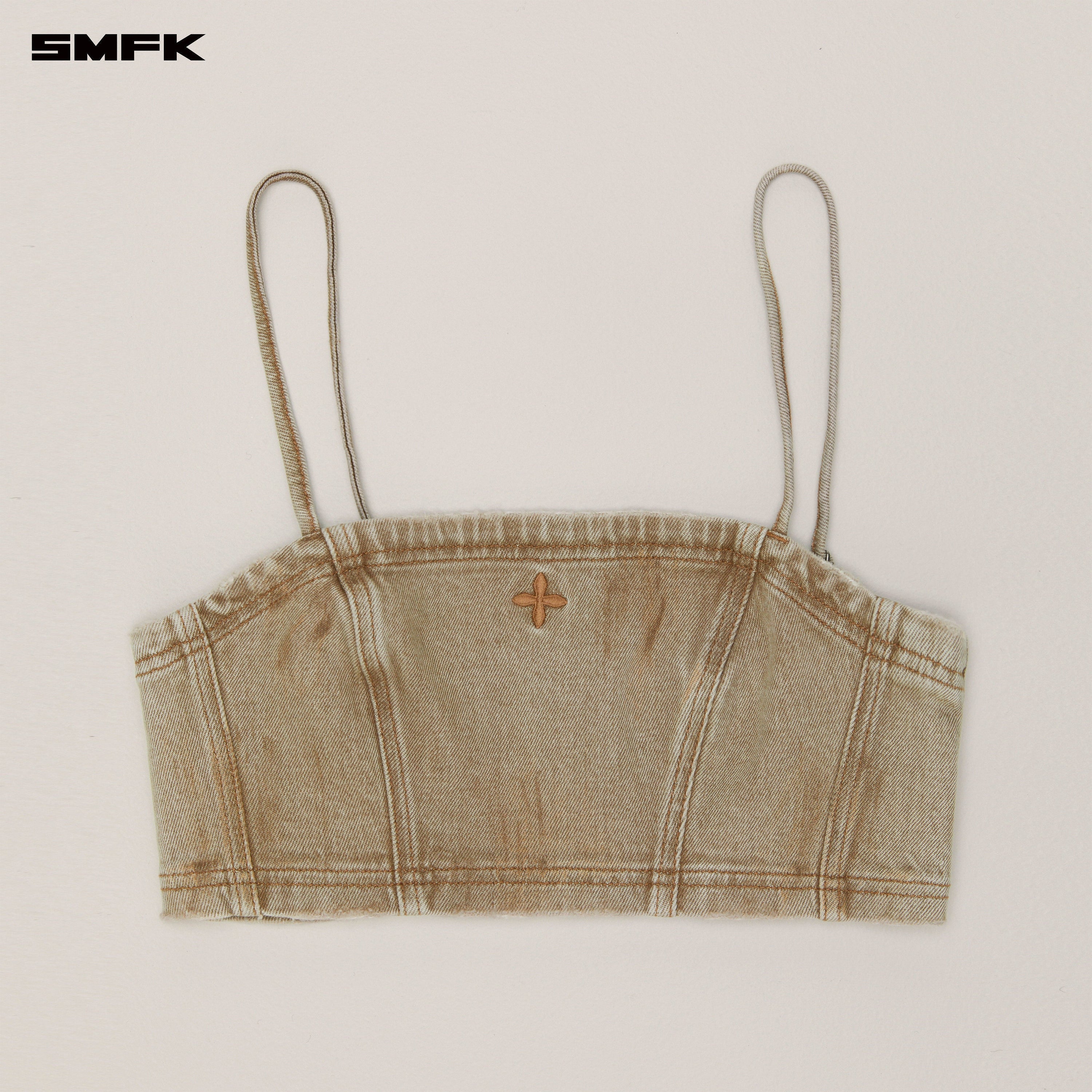 RAGE WILD DENIM SHORT CAMISOLE WILD COWBOY BROWN