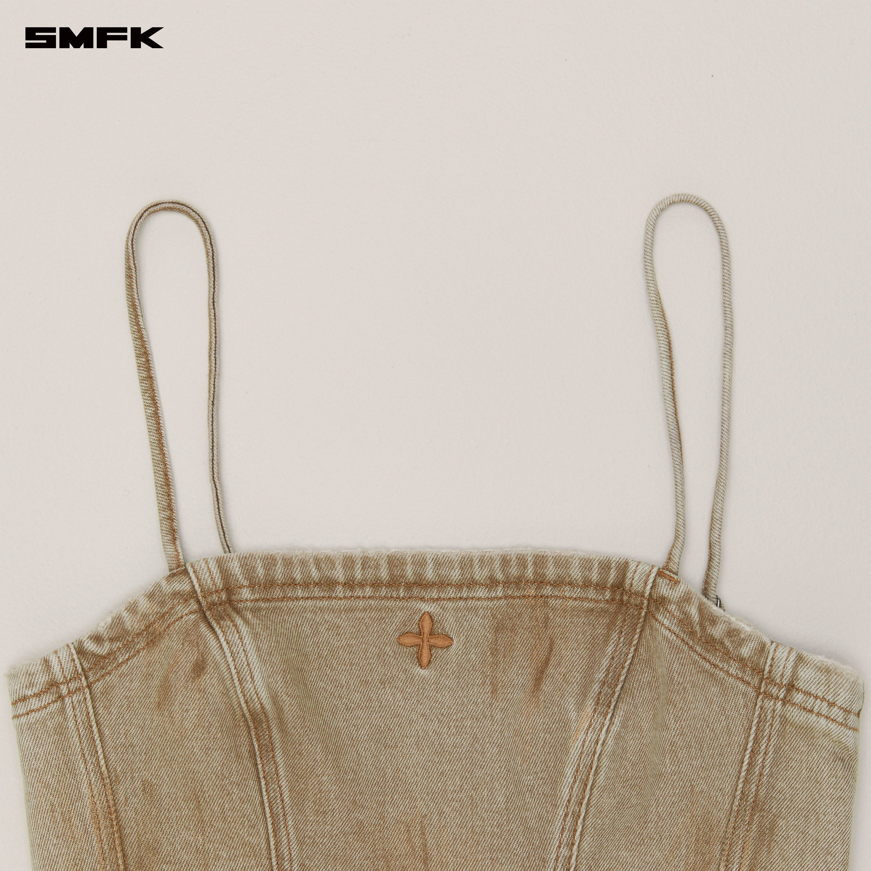 RAGE WILD DENIM SHORT CAMISOLE WILD COWBOY BROWN