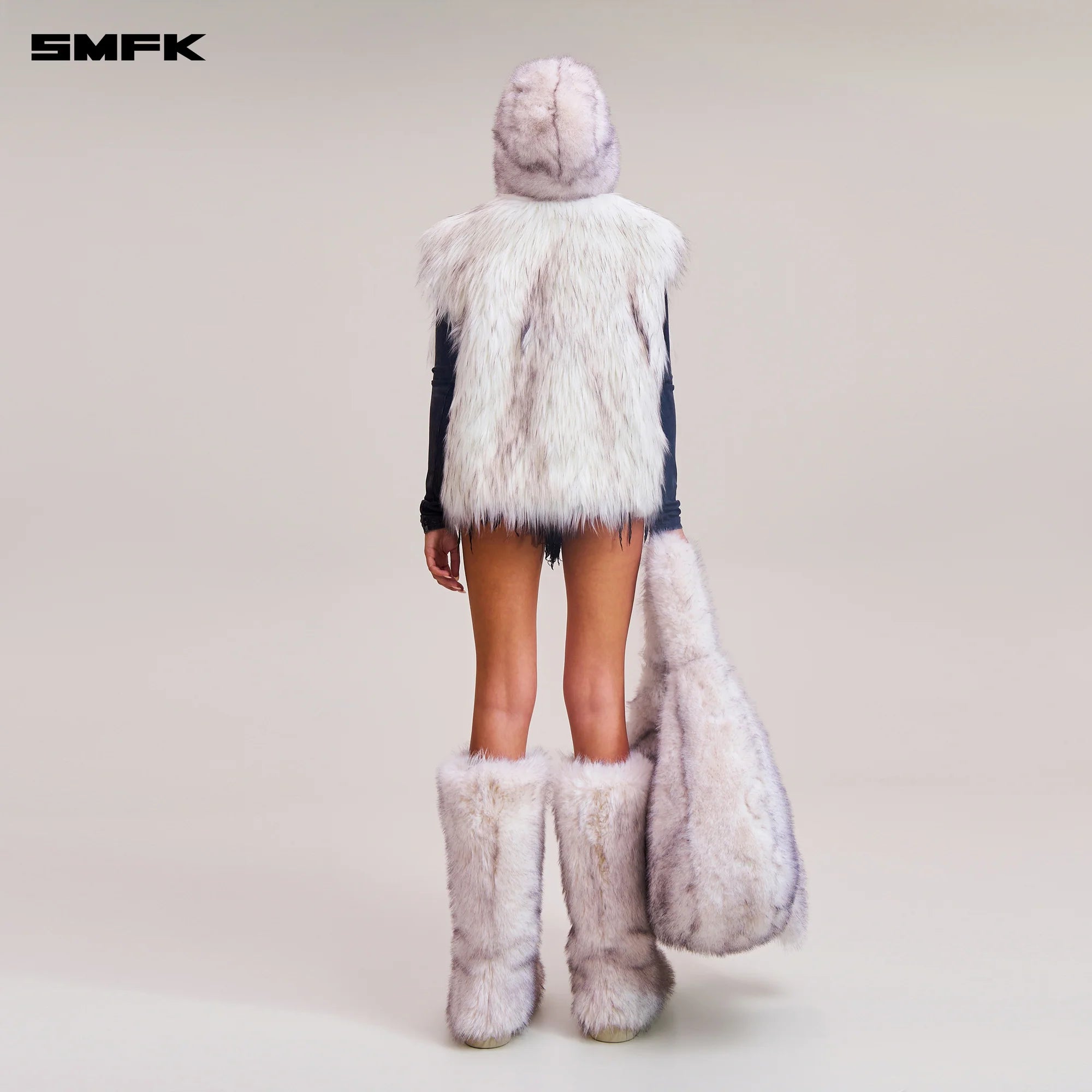 COMPASS MODE FURRY HUGE TANK ARCTIC FOX WHITE