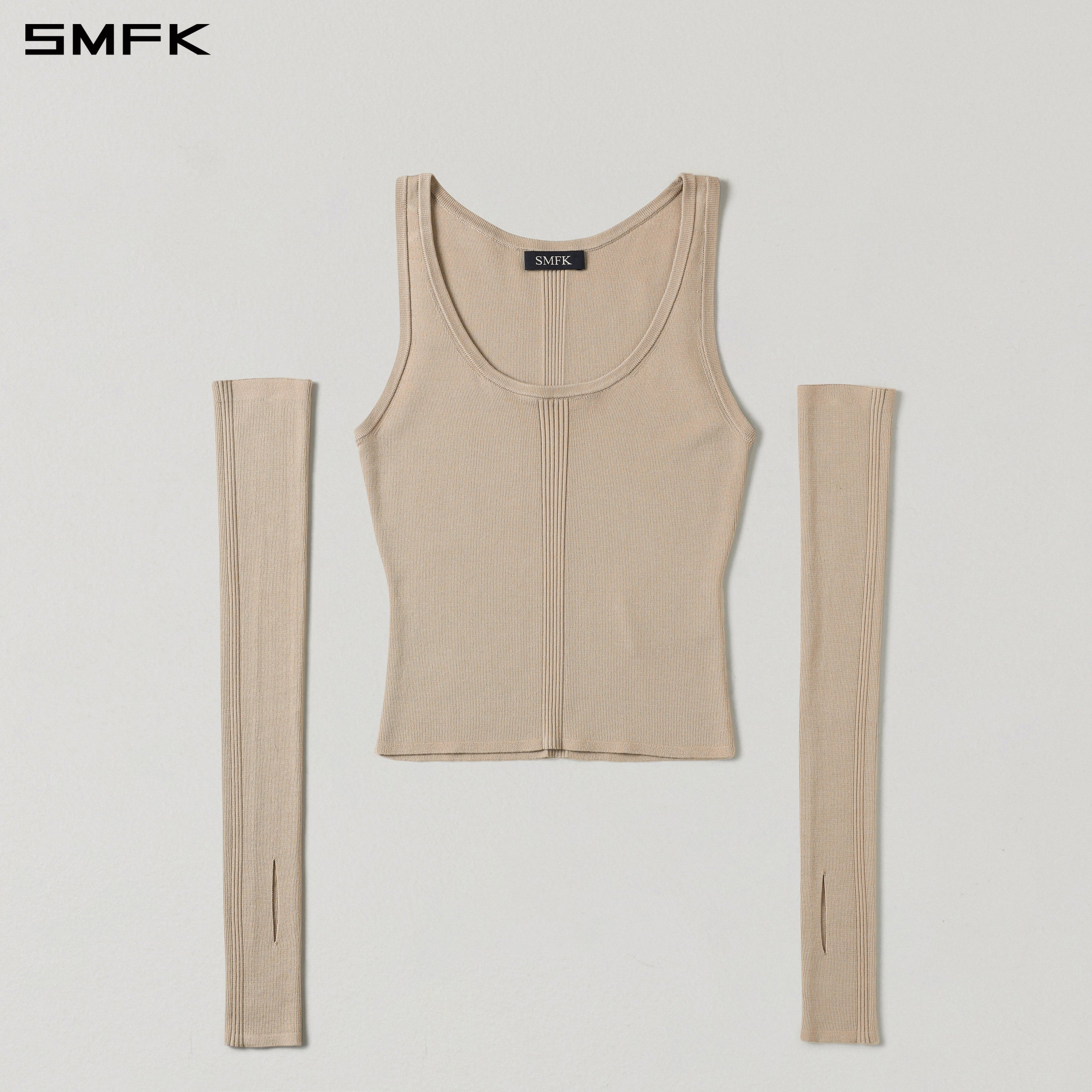 MYTH SEER SLIM KNIT VEST/TENCEL+SILK FRESH SKIN