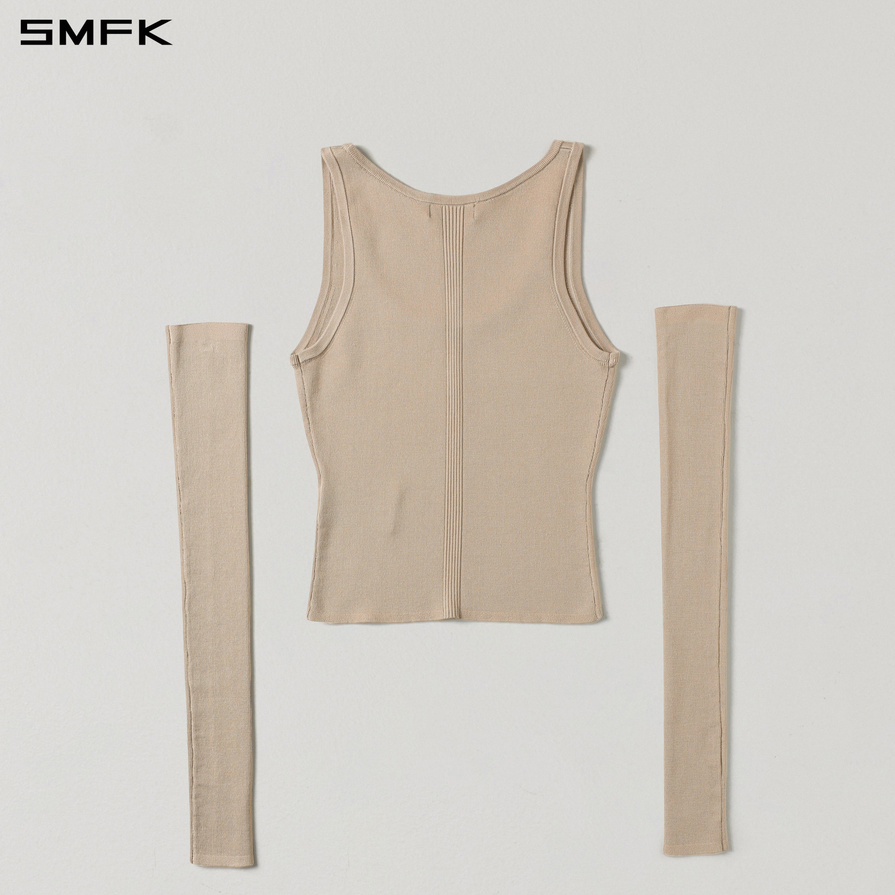 MYTH SEER SLIM KNIT VEST/TENCEL+SILK FRESH SKIN