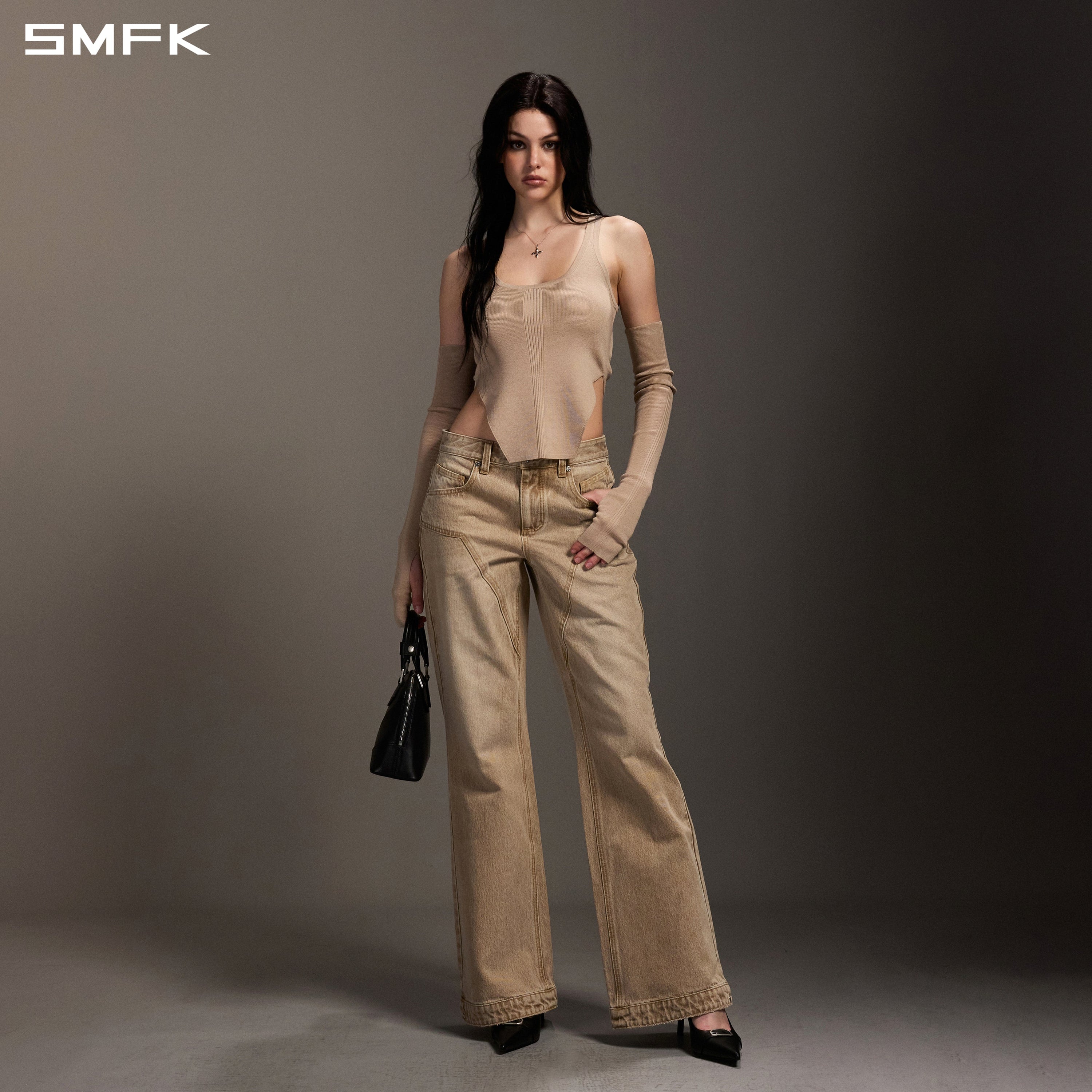 MYTH SIREN SLIM KNIT VEST/TENCEL+SILK FRESH SKIN