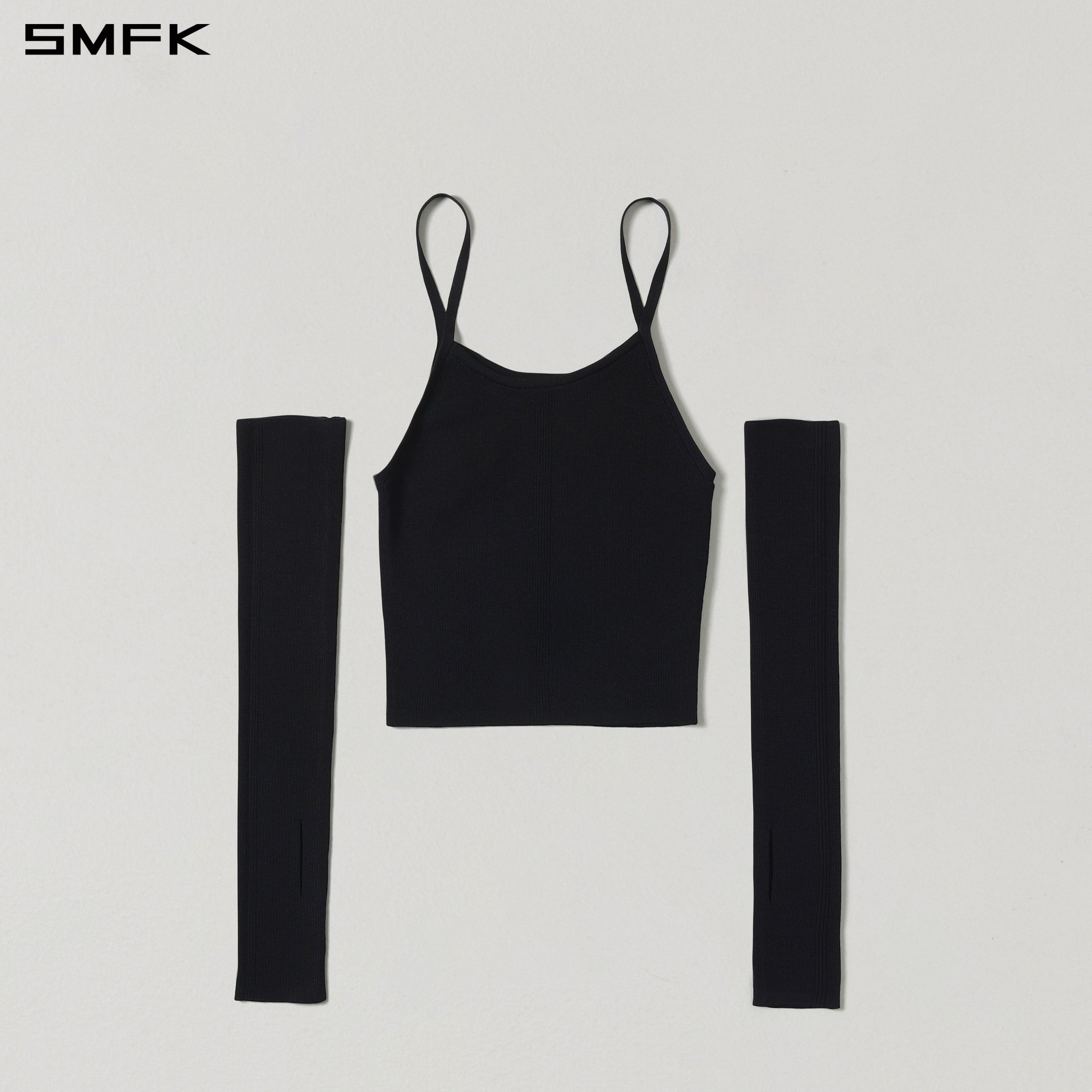 MYTH SEER SLIM KNIT CAMISOLE/TENCEL+SILK WILD BLACK