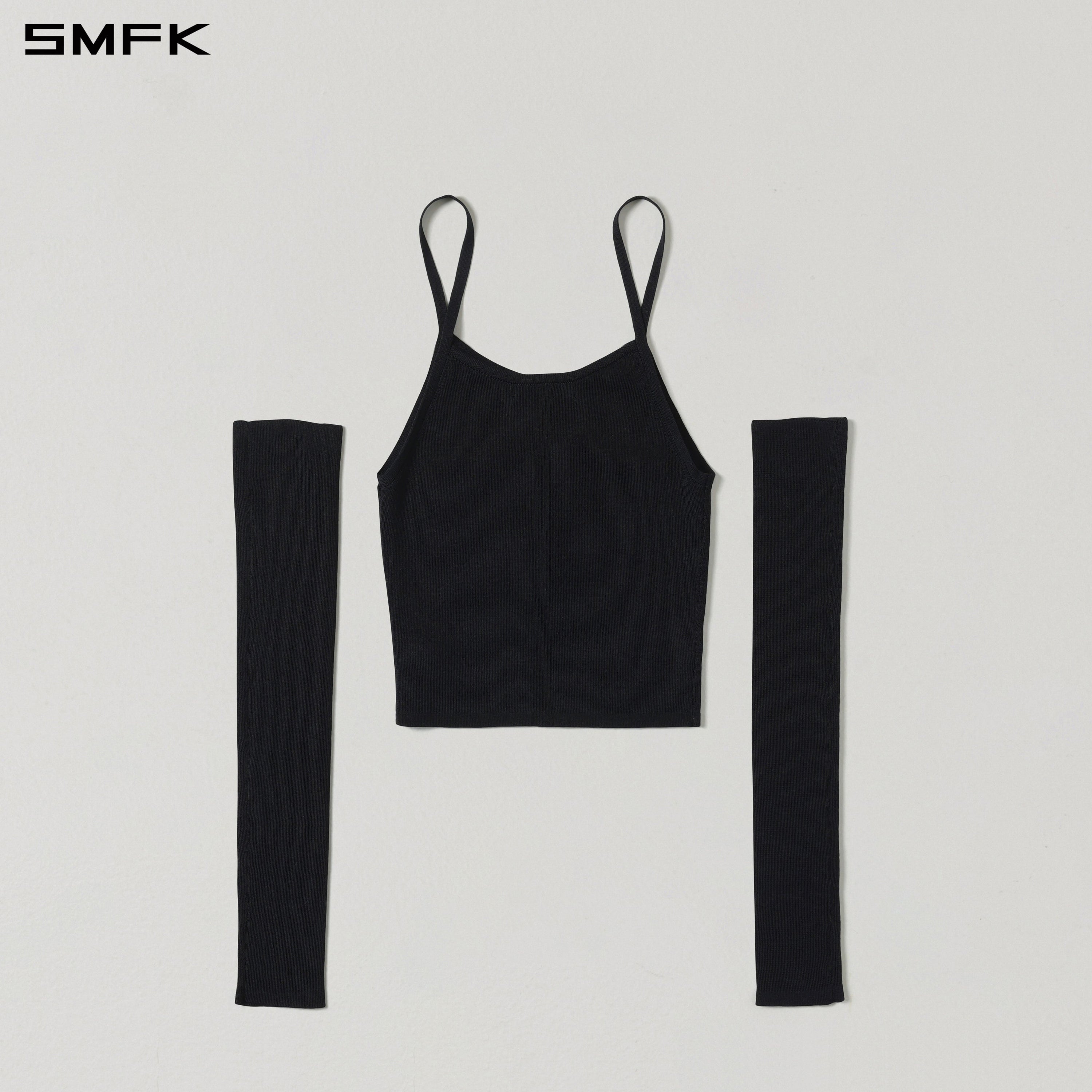 MYTH SEER SLIM KNIT CAMISOLE/TENCEL+SILK WILD BLACK