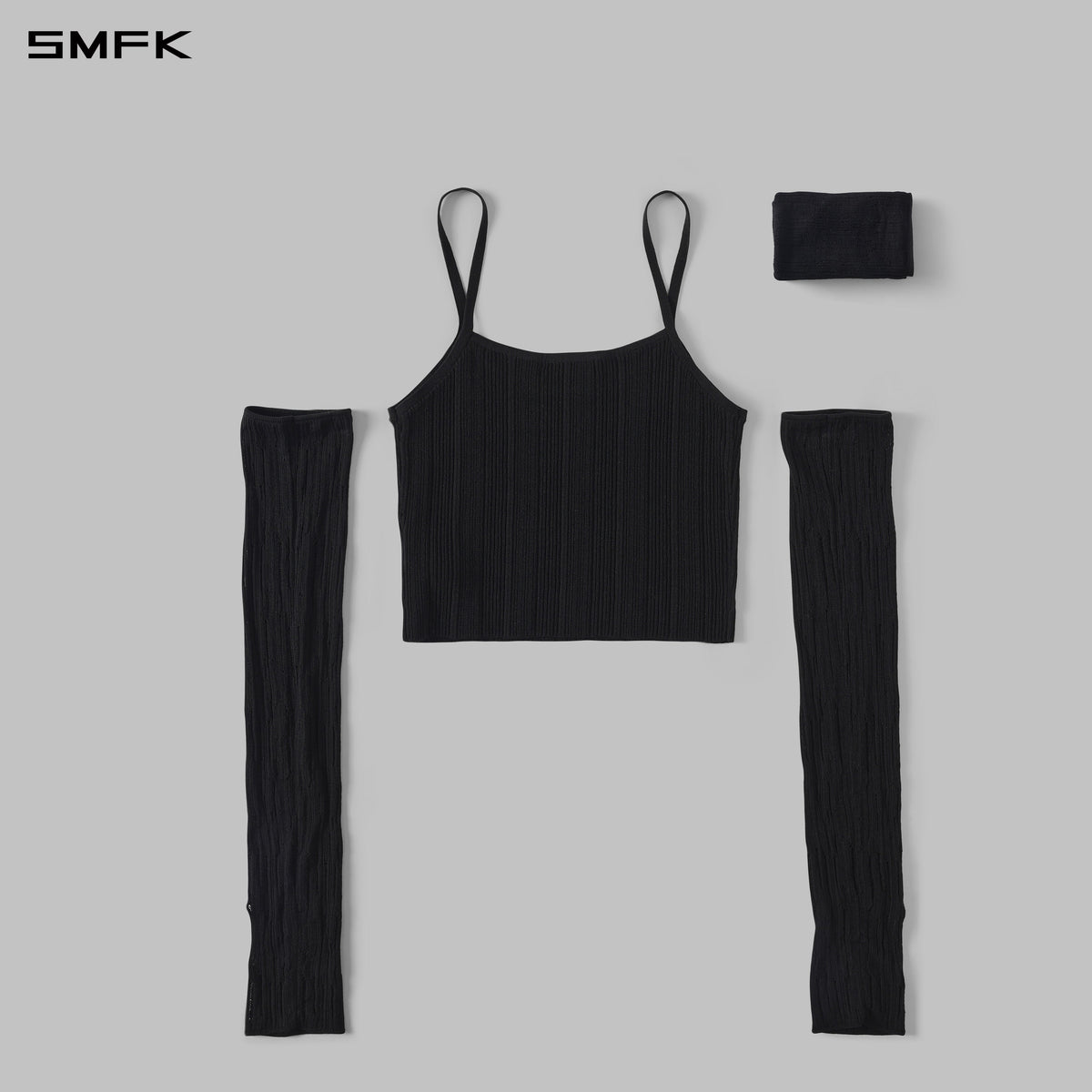 MYTH SIREN CRUISE KNIT CAMISOLE SUIT/LENZING TENCEL+SILK+COTTON WILD BLACK