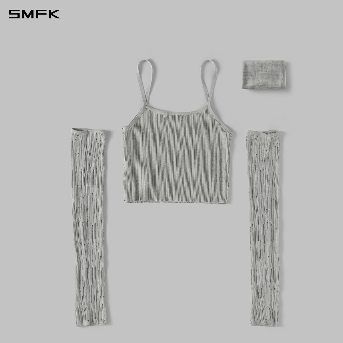 MYTH SIREN CRUISE KNIT CAMISOLE SUIT/LENZING TENCEL+SILK+COTTON GLACIER GREY