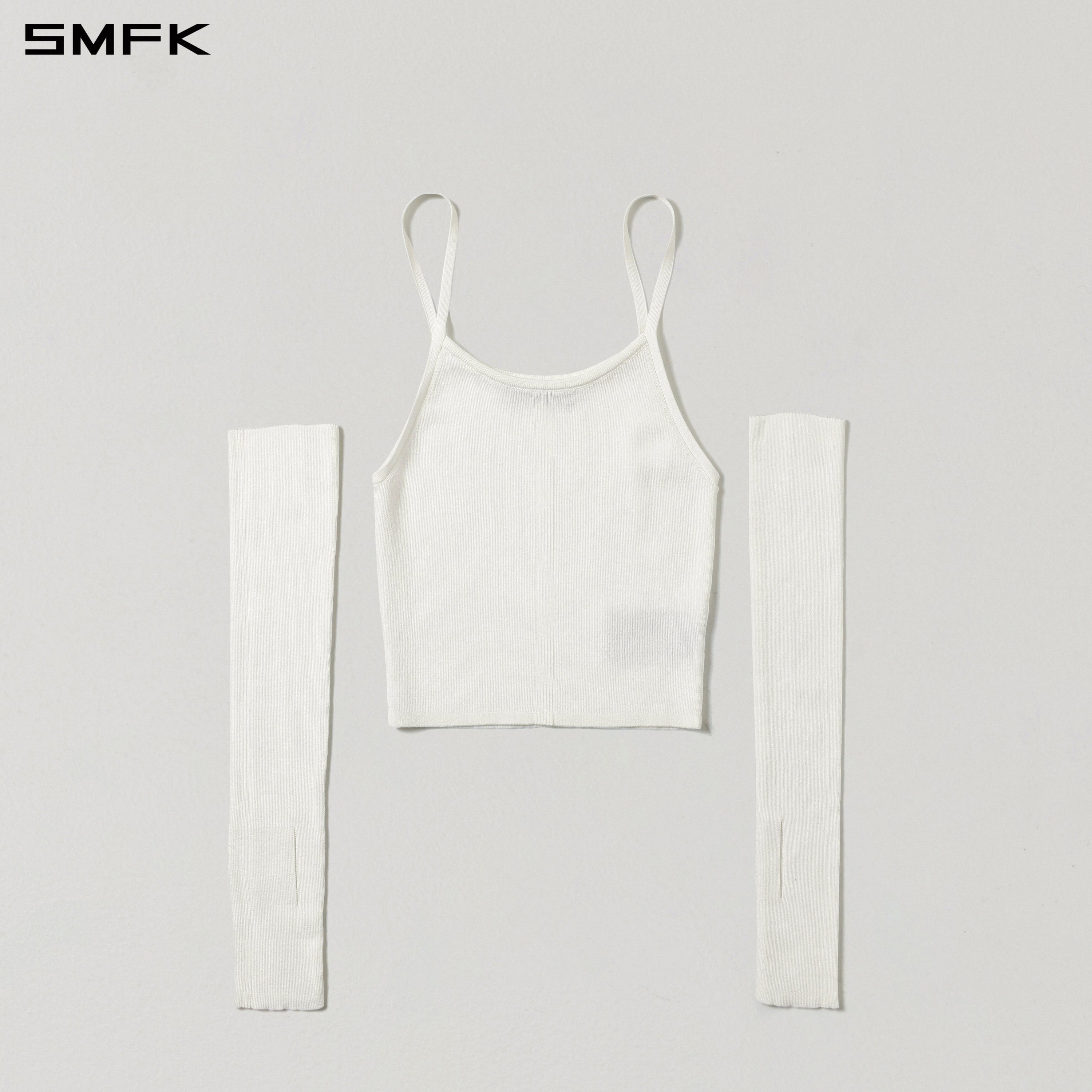 MYTH SEER SLIM KNIT CAMISOLE/TENCEL+SILK CLOUD WHITE