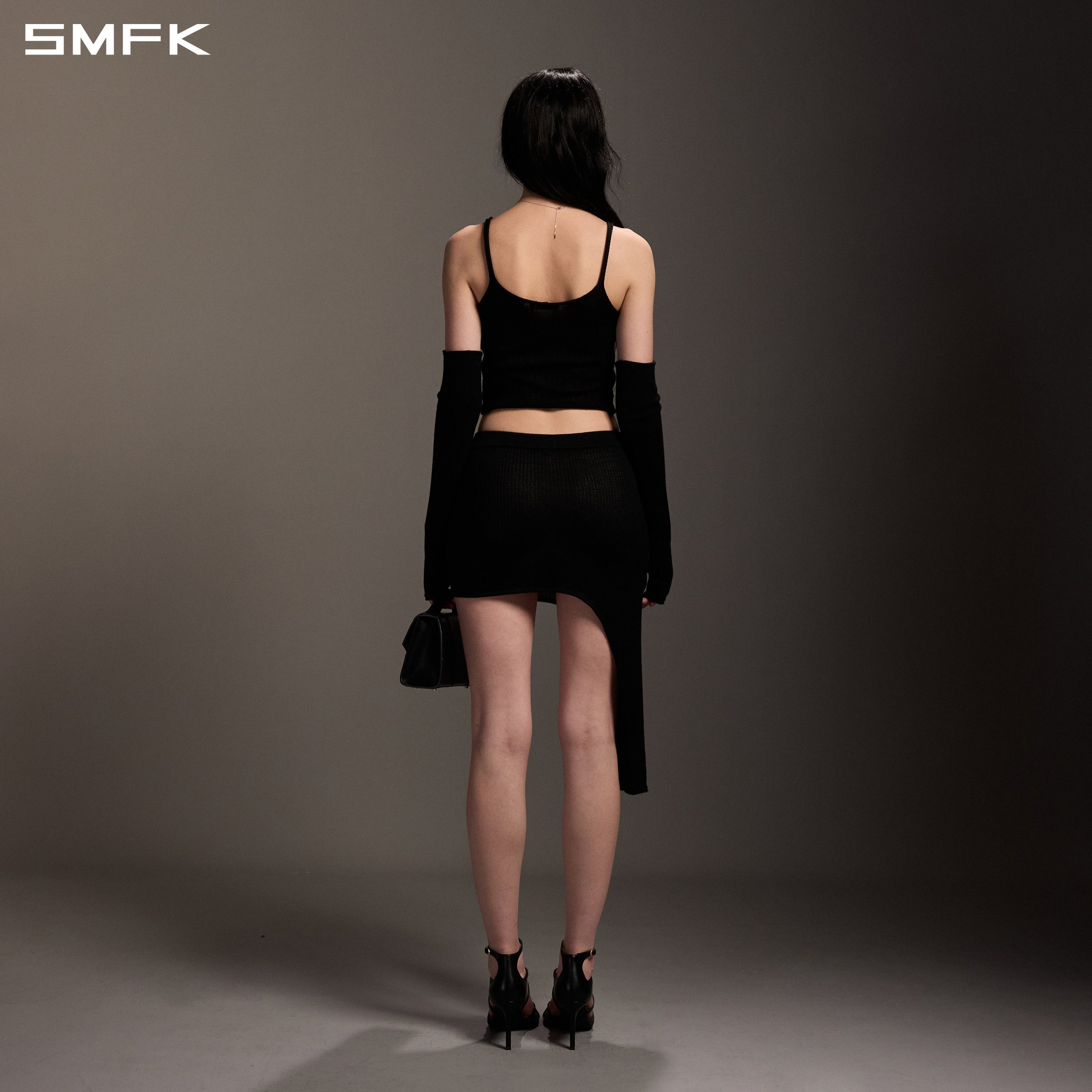MYTH SIREN CRUISE KNIT CAMISOLE SUIT/TENCEL+SILK WILD BLACK