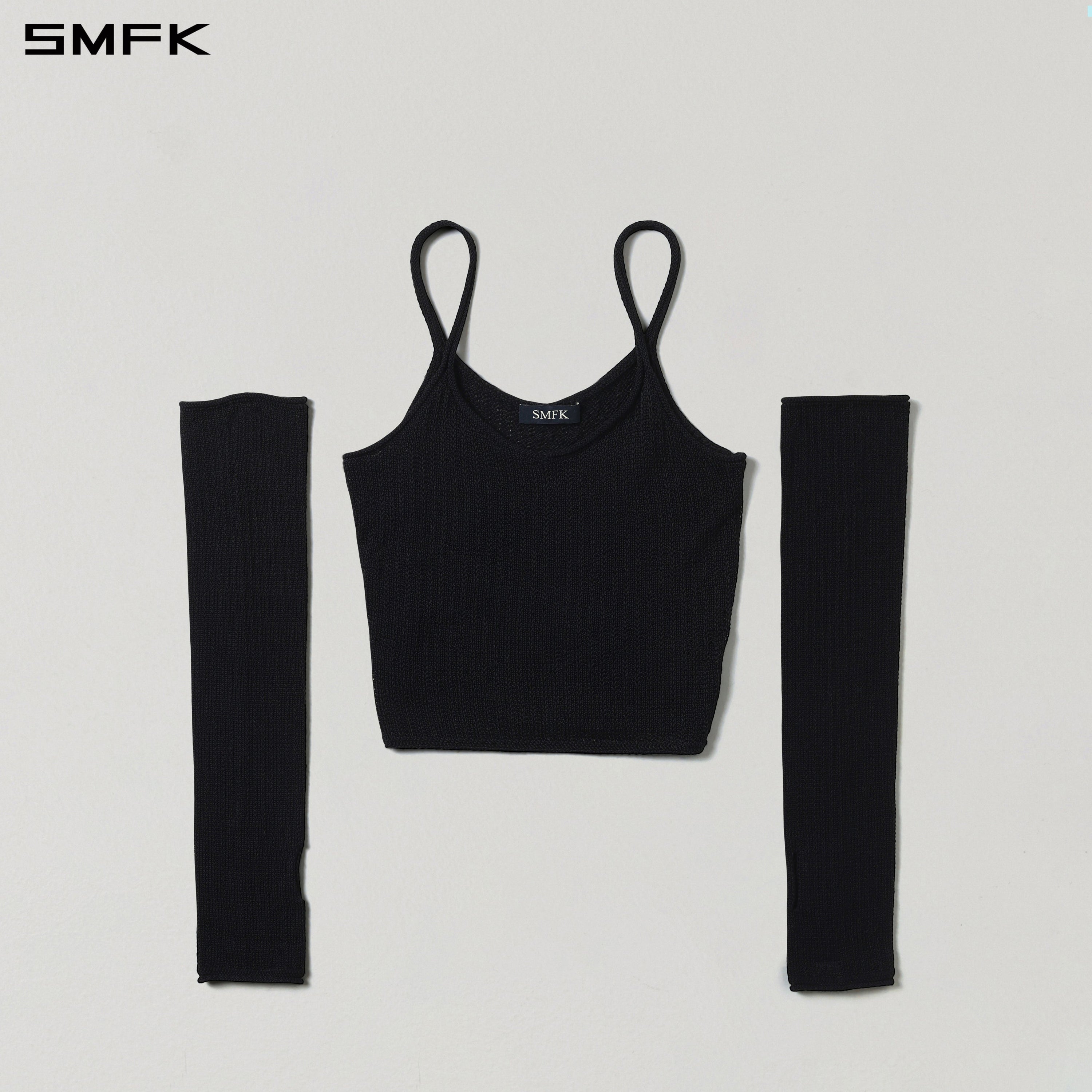MYTH SIREN CRUISE KNIT CAMISOLE SUIT/TENCEL+SILK WILD BLACK