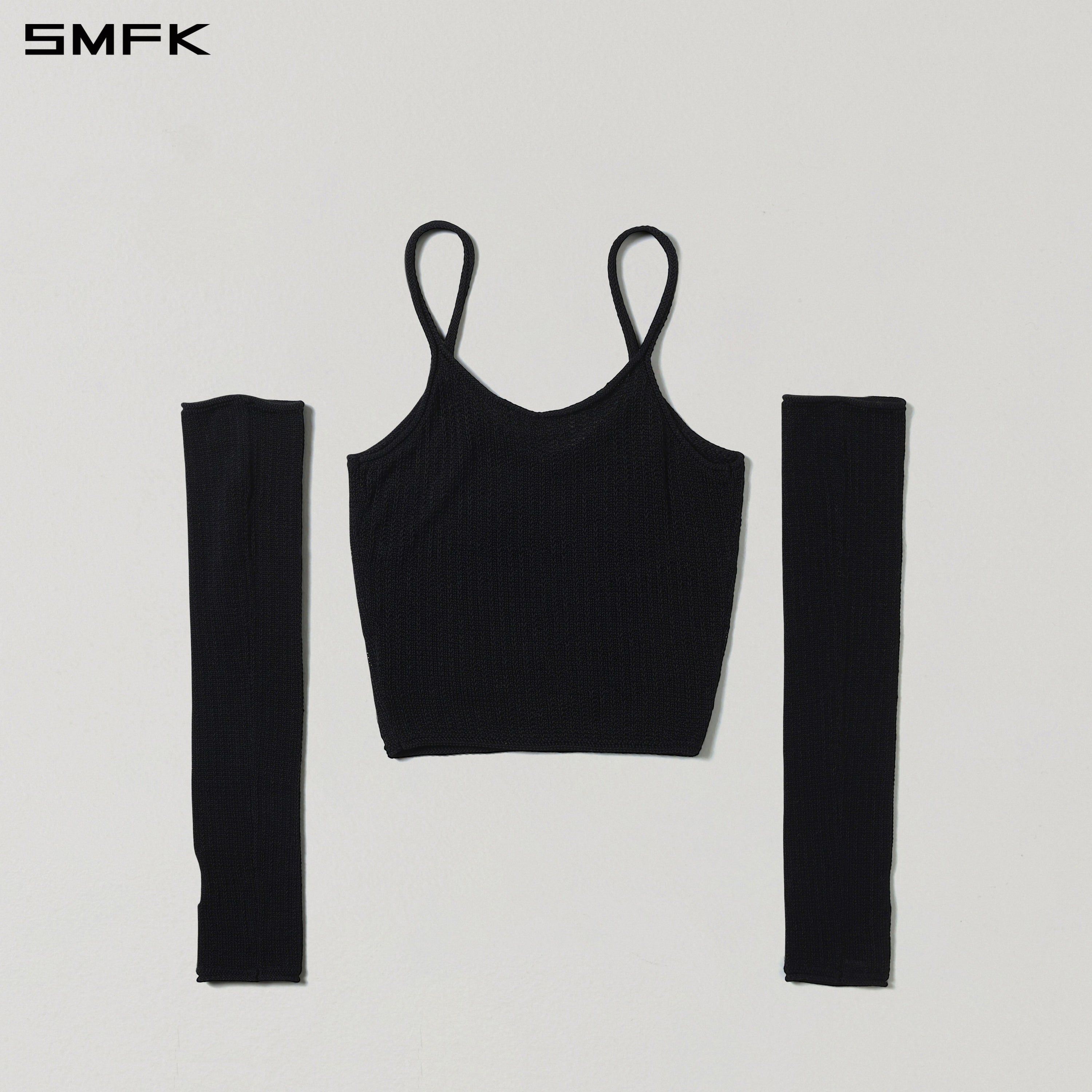 MYTH SIREN CRUISE KNIT CAMISOLE SUIT/TENCEL+SILK WILD BLACK