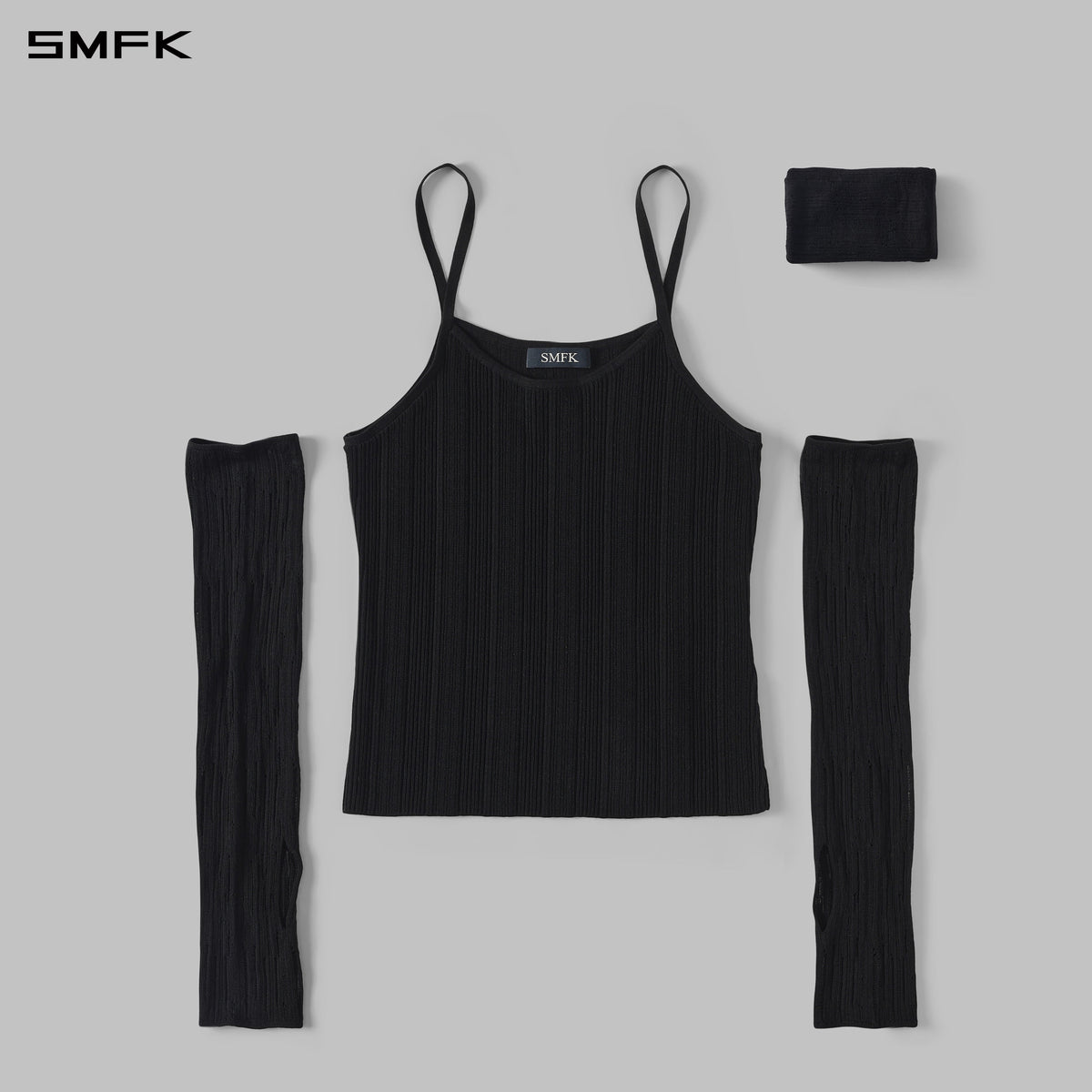 MYTH SIREN CRUISE KNIT CAMISOLE SUIT/LENZING TENCEL+SILK+COTTON WILD BLACK