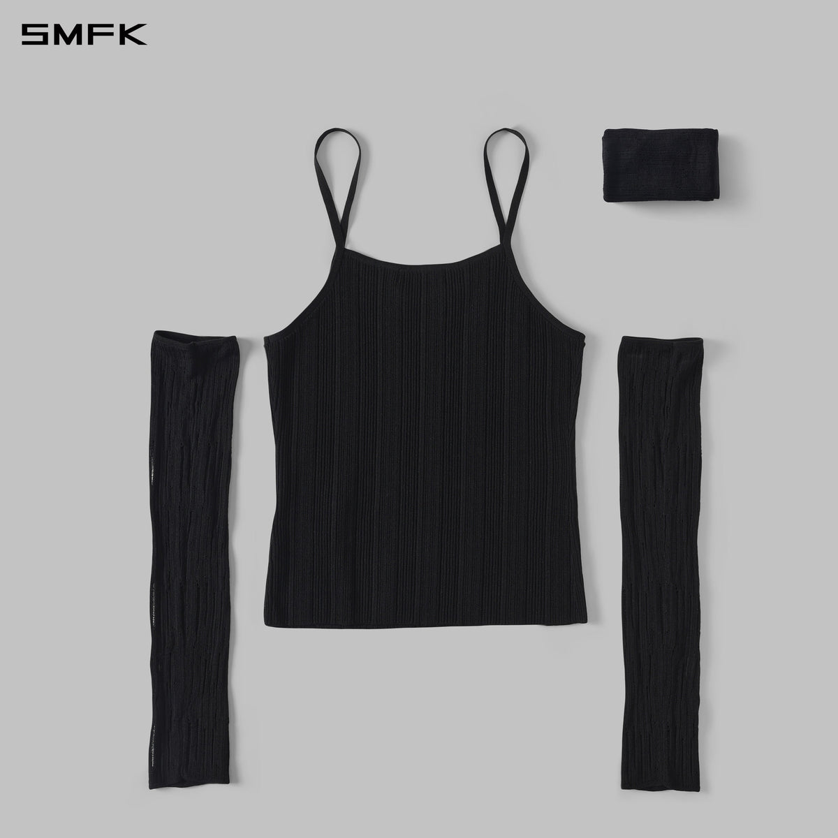 MYTH SIREN CRUISE KNIT CAMISOLE SUIT/LENZING TENCEL+SILK+COTTON WILD BLACK