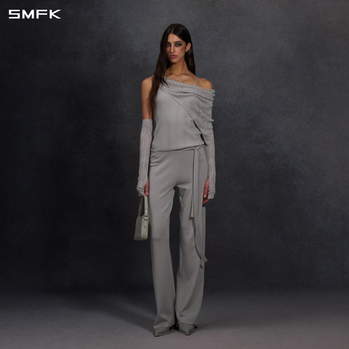 MYTH SIREN CRUISE KNIT CAMISOLE SUIT/LENZING TENCEL+SILK+COTTON GLACIER GREY