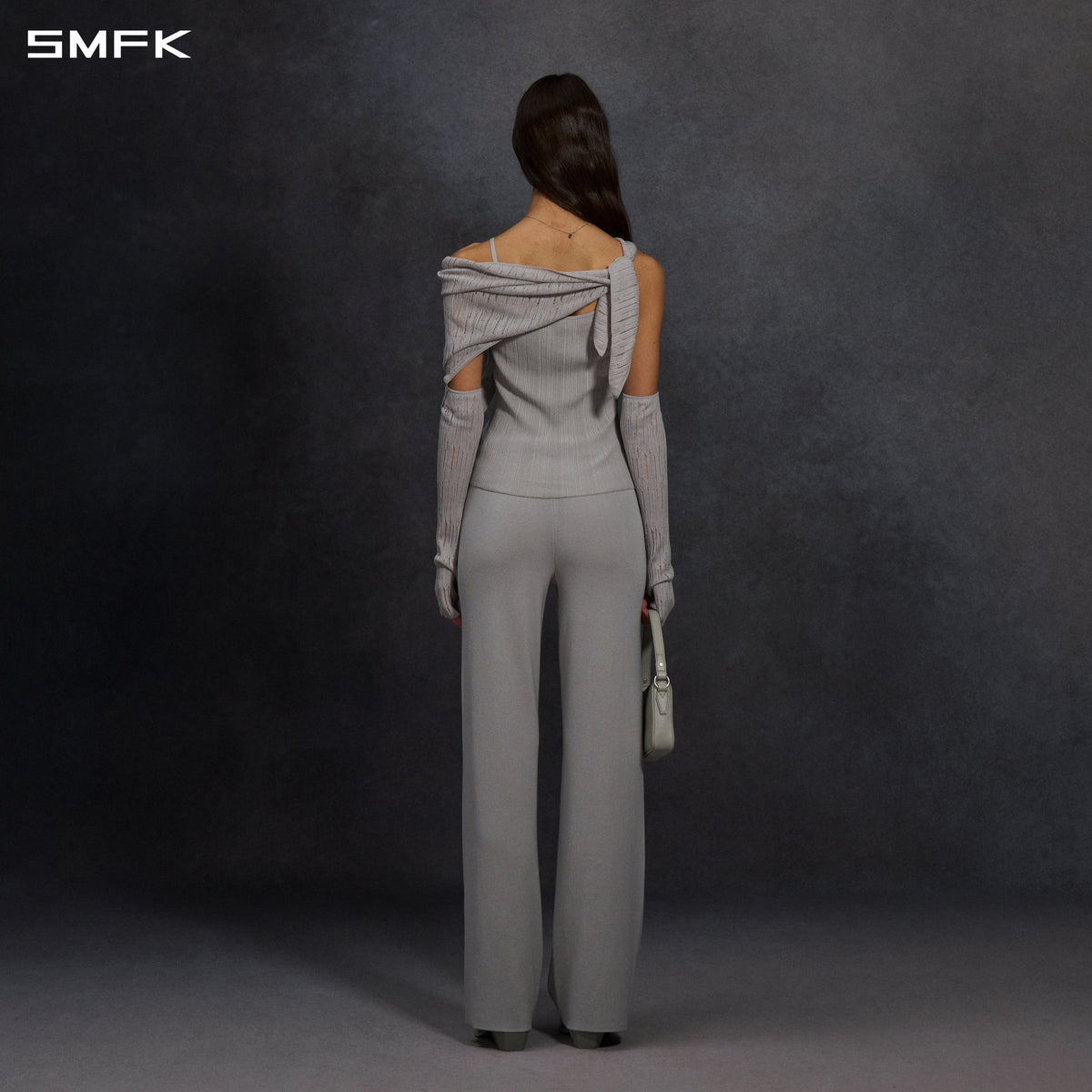 MYTH SIREN CRUISE KNIT CAMISOLE SUIT/LENZING TENCEL+SILK+COTTON GLACIER GREY