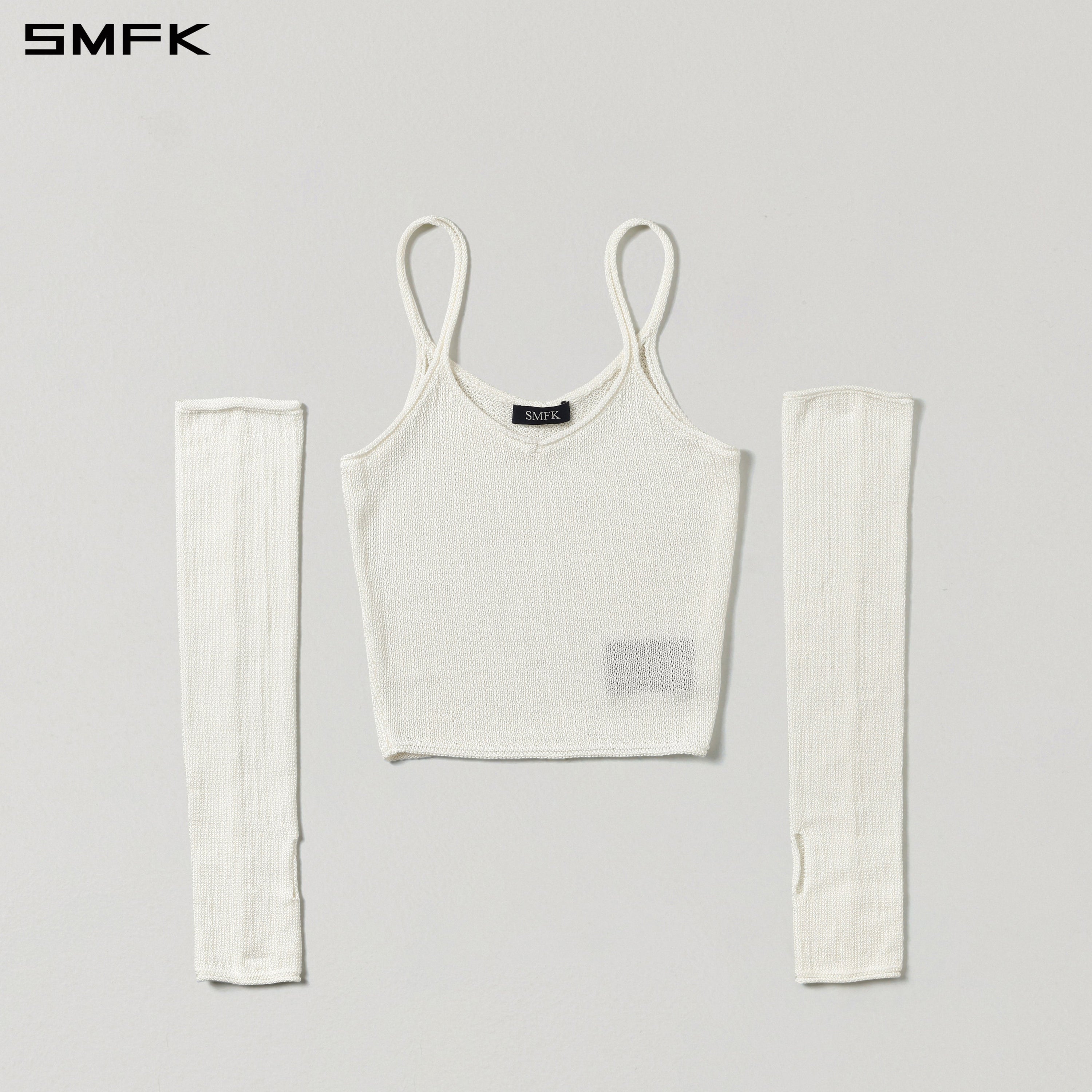 MYTH SIREN CRUISE KNIT CAMISOLE SUIT/TENCEL+SILK CLOUD WHITE
