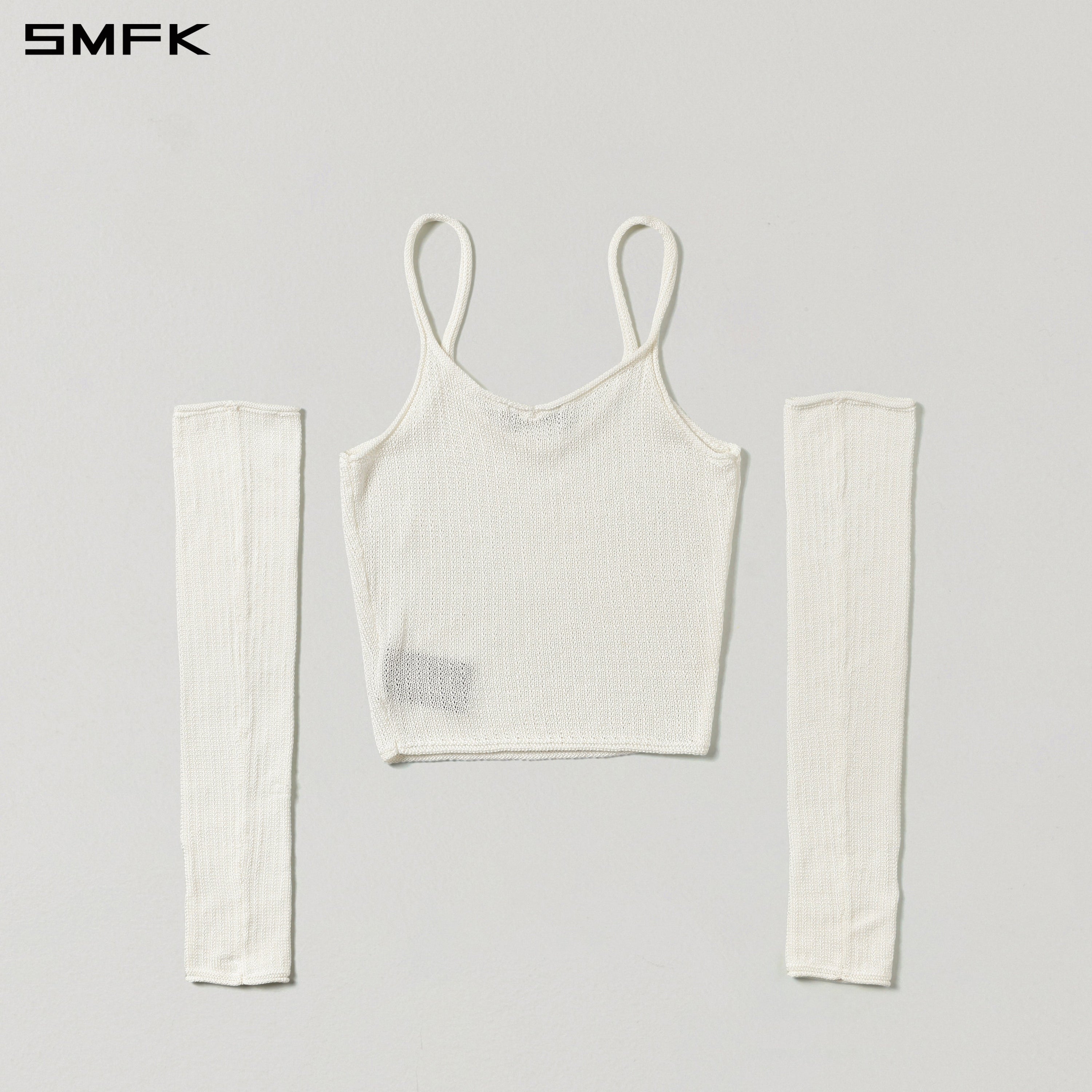 MYTH SIREN CRUISE KNIT CAMISOLE SUIT/TENCEL+SILK CLOUD WHITE
