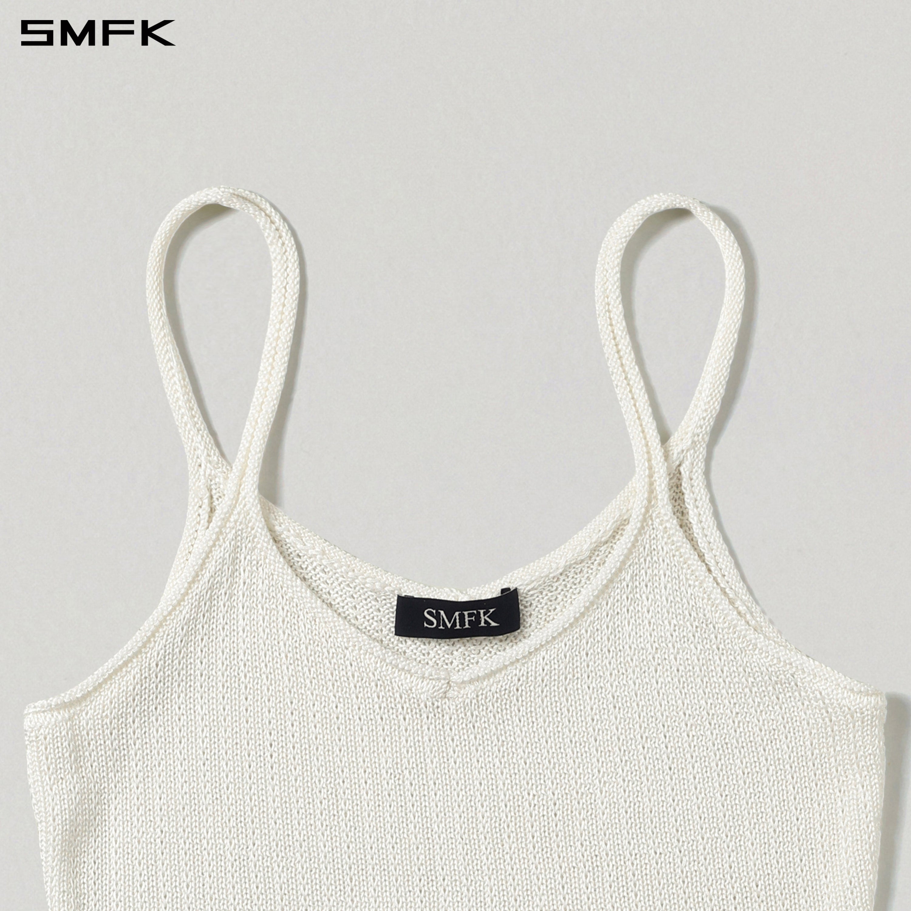 MYTH SIREN CRUISE KNIT CAMISOLE SUIT/TENCEL+SILK CLOUD WHITE