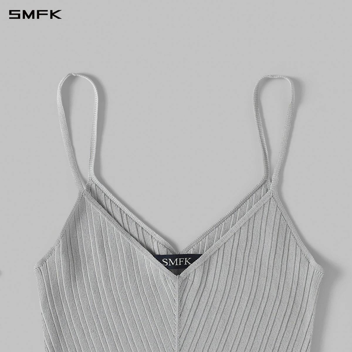 MYTH AEOLUS EVENING KNIT LONG CAMISOLE SUIT/LENZING TENCEL+SILK+COTTON GLACIER GREY