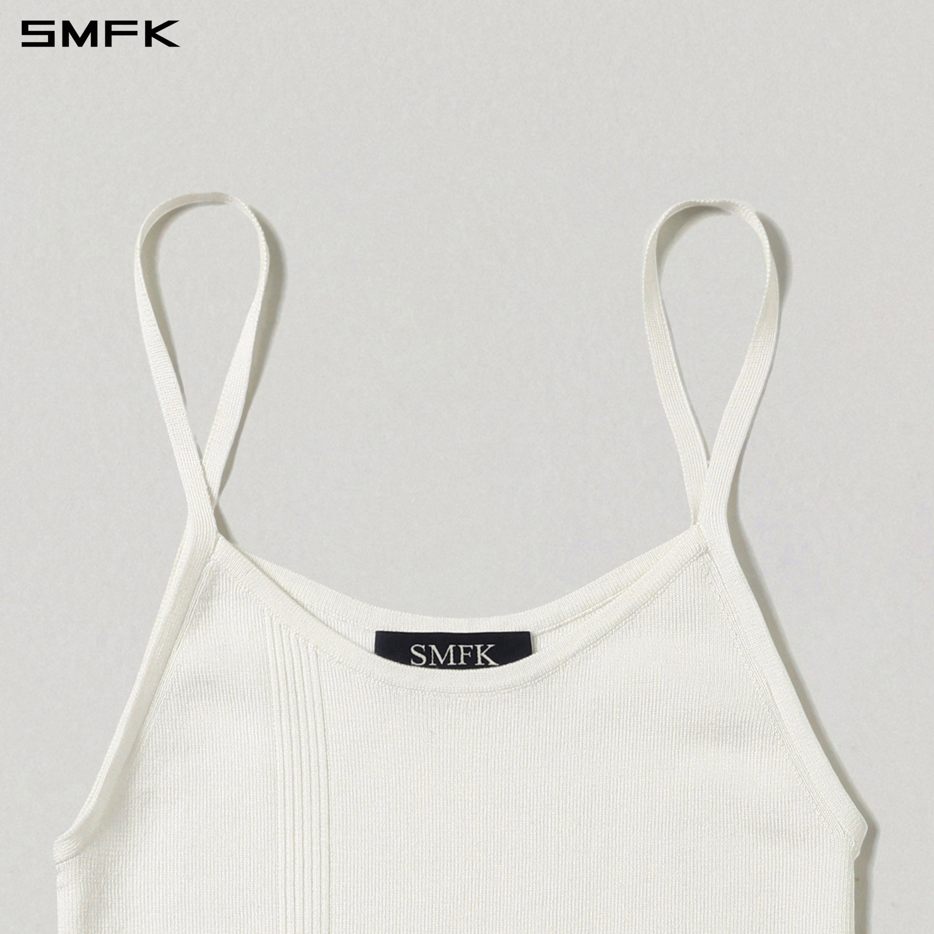 MYTH AEOLUS ASYMMETRY SLIM KNIT /TENCEL+SILK CLOUD WHITE