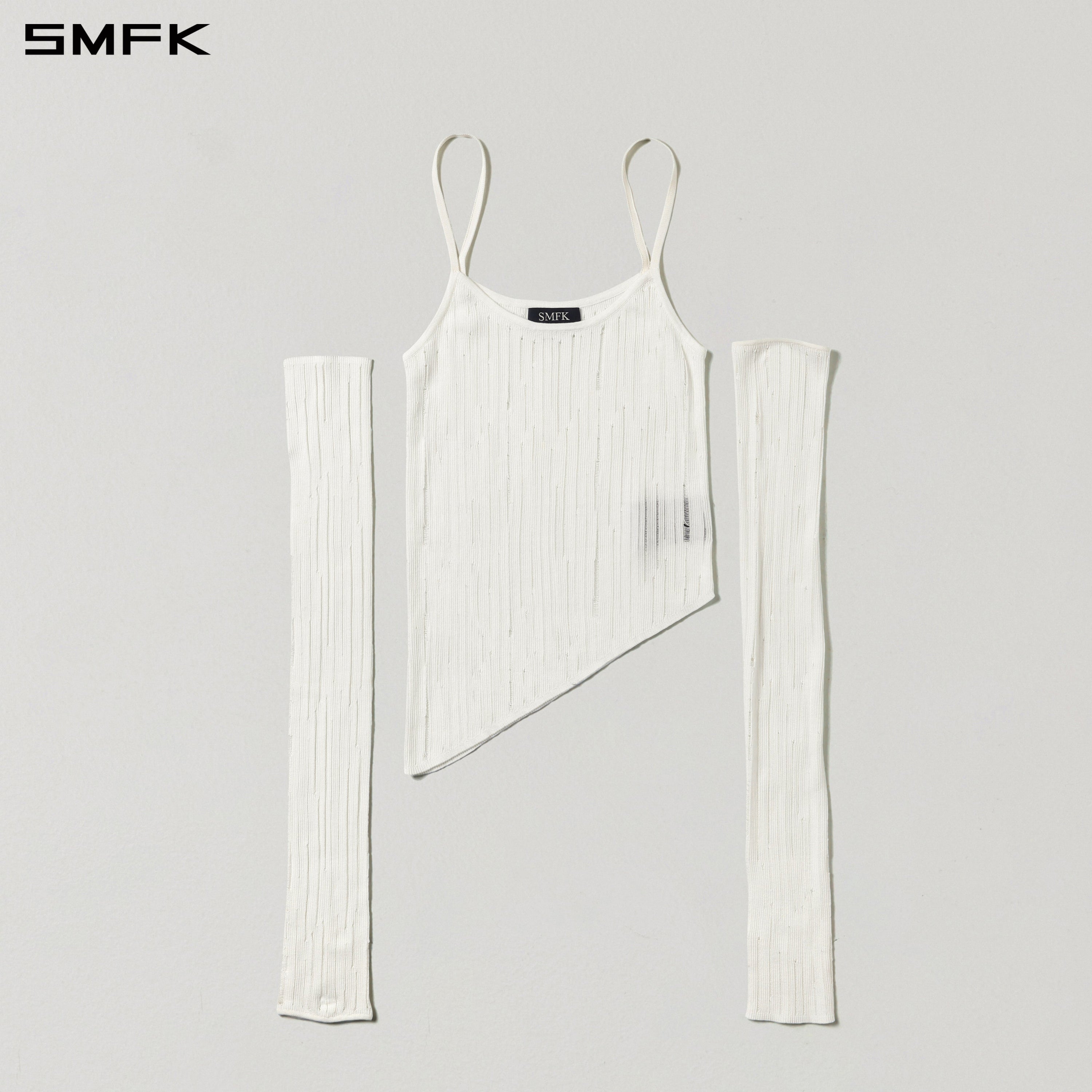 MIRAGE SIREN VISIONAL KNIT SHORT CAMISOLE/TENCEL+SILK CLOUD WHITE