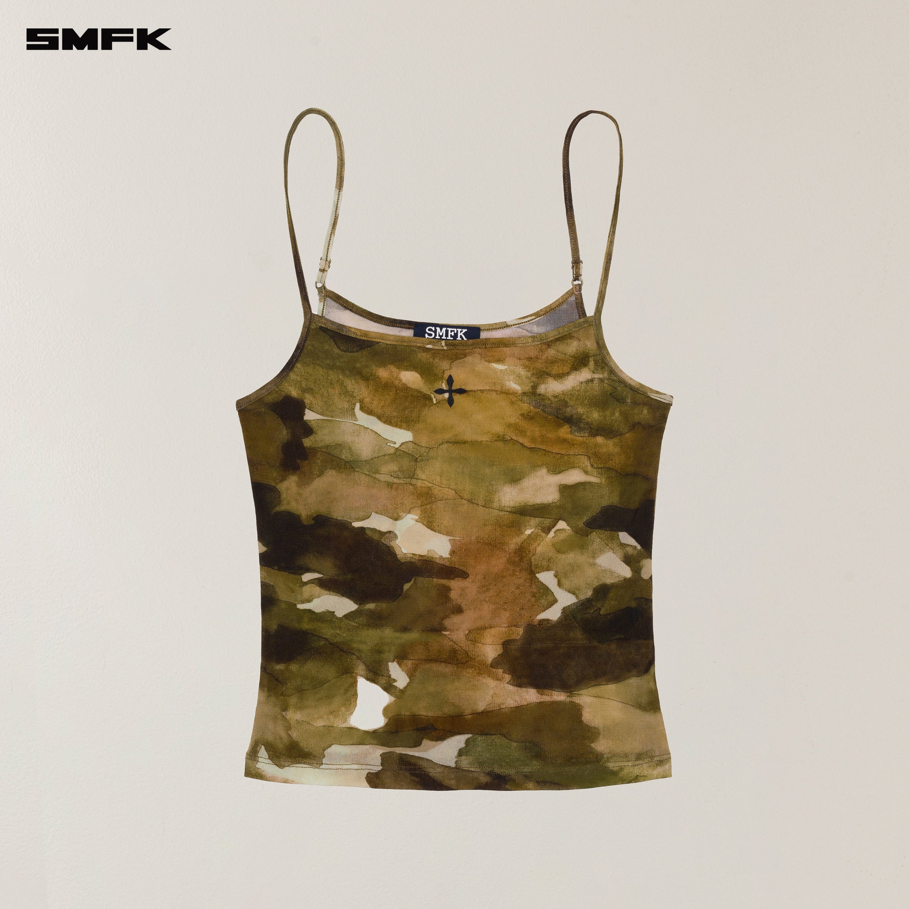 VINTAGE CHINESE INK CAMOUFLAGE SPORTS CAMISOLE