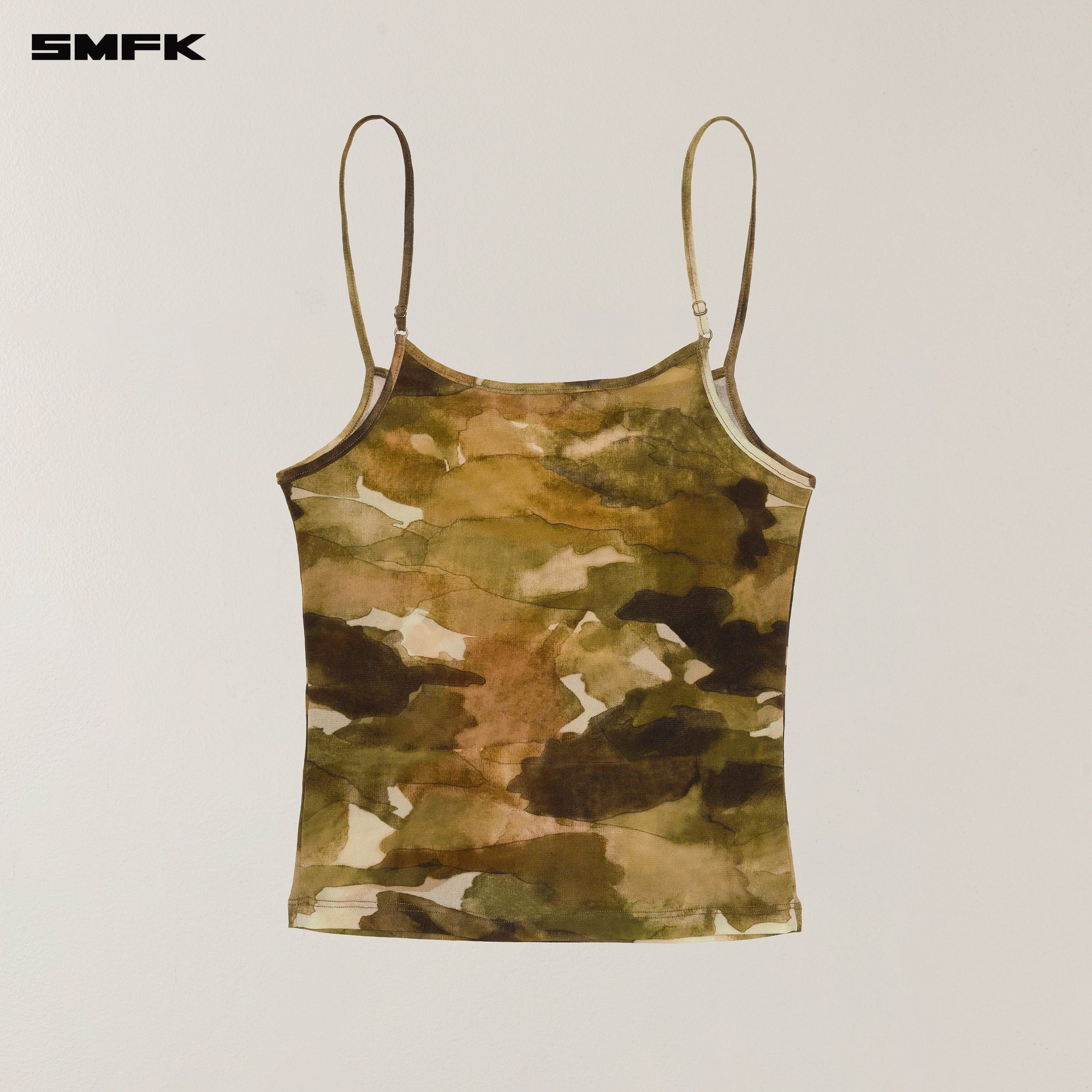 VINTAGE CHINESE INK CAMOUFLAGE SPORTS CAMISOLE