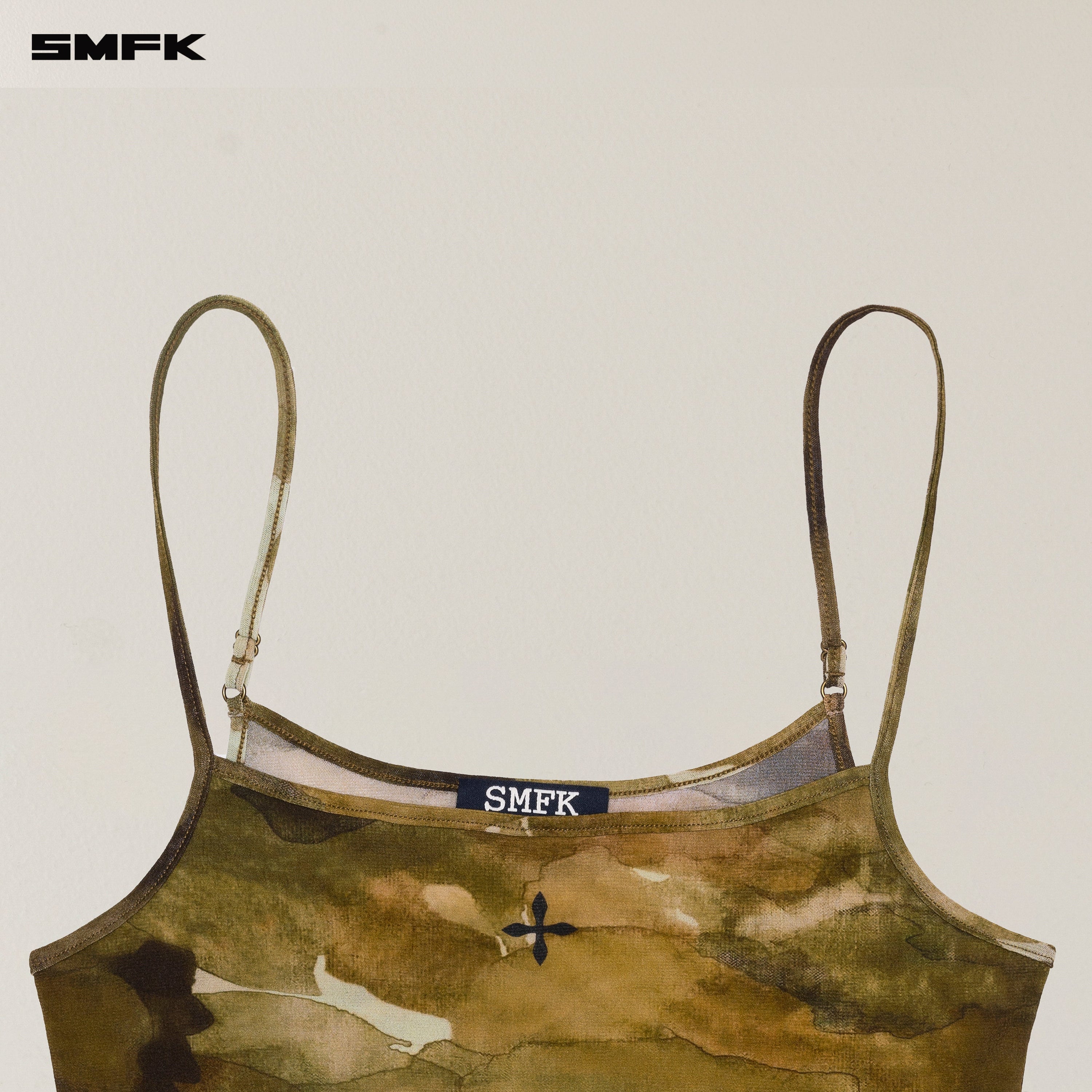 VINTAGE CHINESE INK CAMOUFLAGE SPORTS CAMISOLE