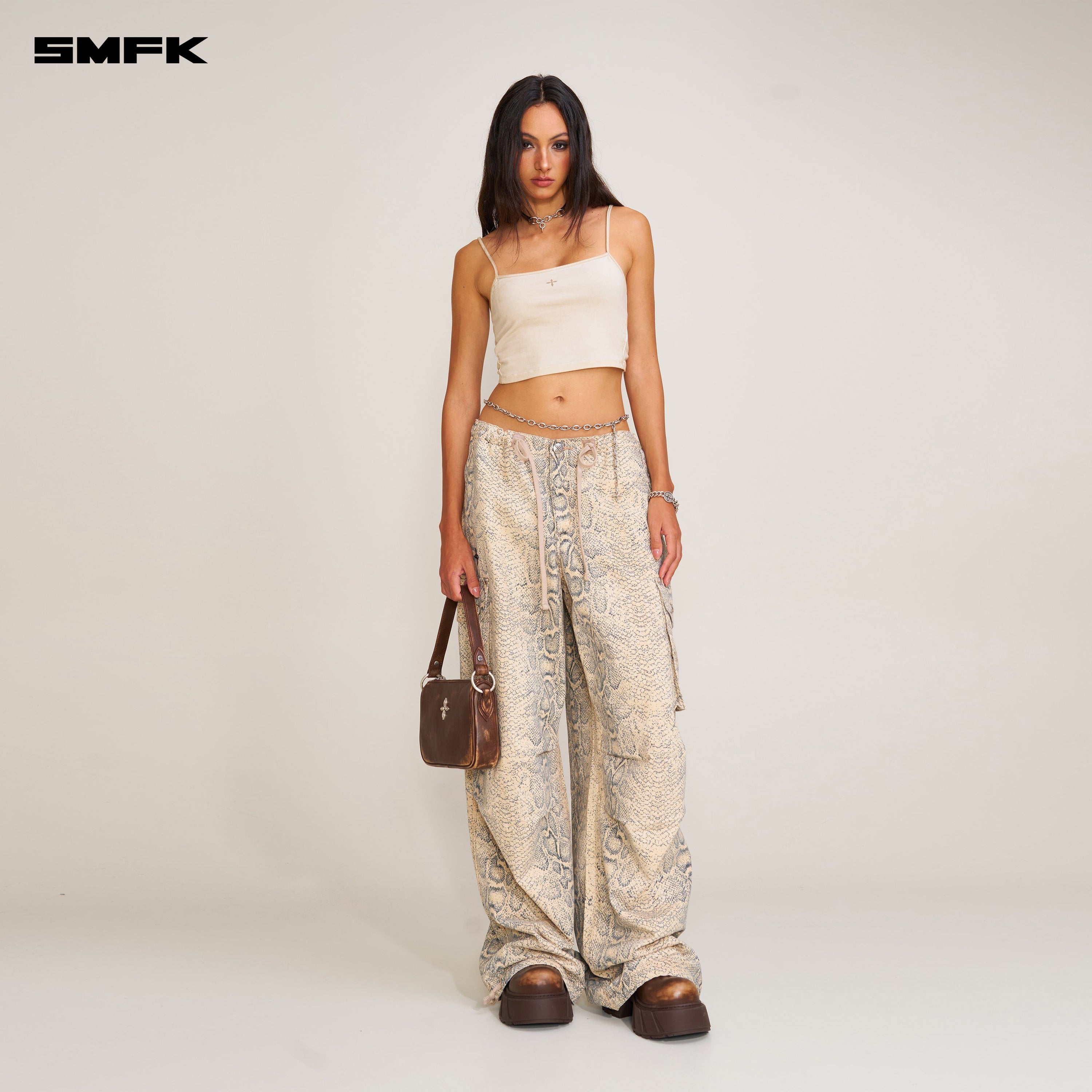 VINTAGE STORM FADE DYE SHORT CAMISOLE FADING WHITE
