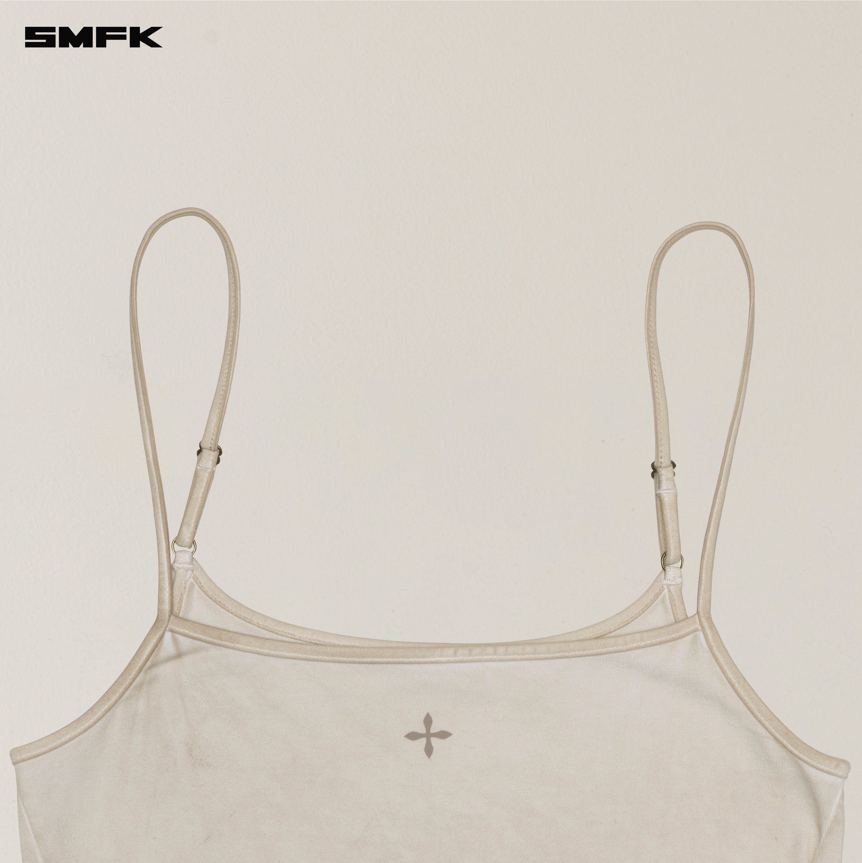 VINTAGE STORM FADE DYE SHORT CAMISOLE FADING WHITE
