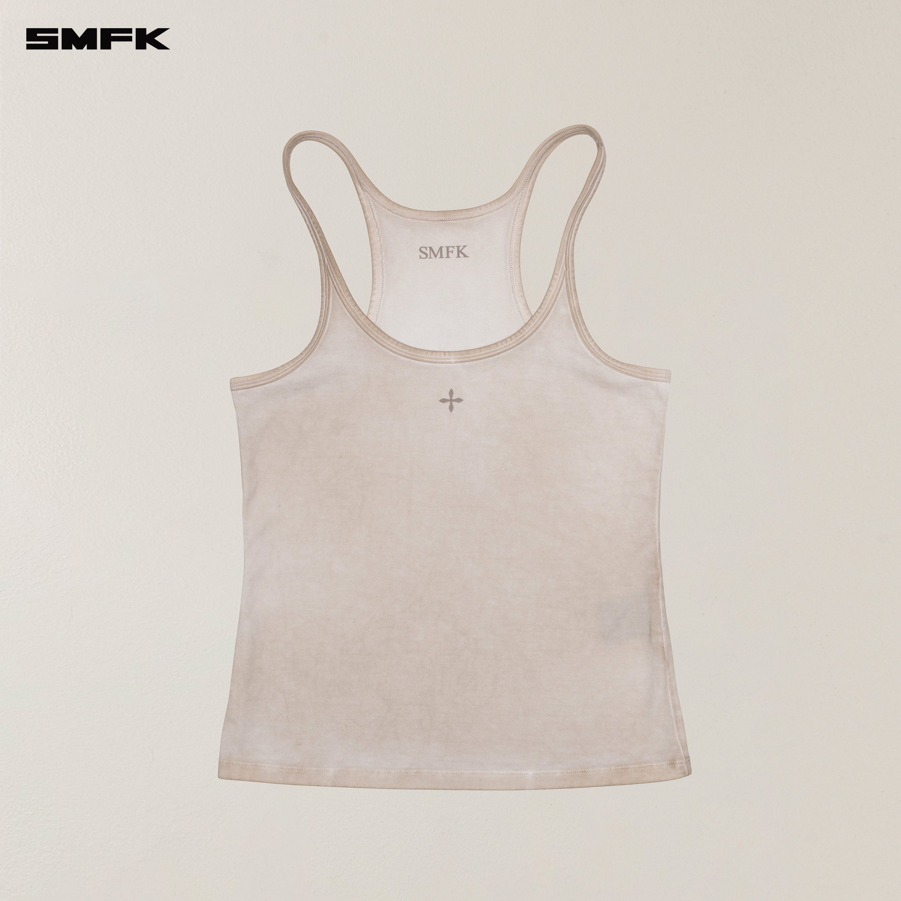 VINTAGE STORM FADE DYE LONG CAMISOLE FADING WHITE