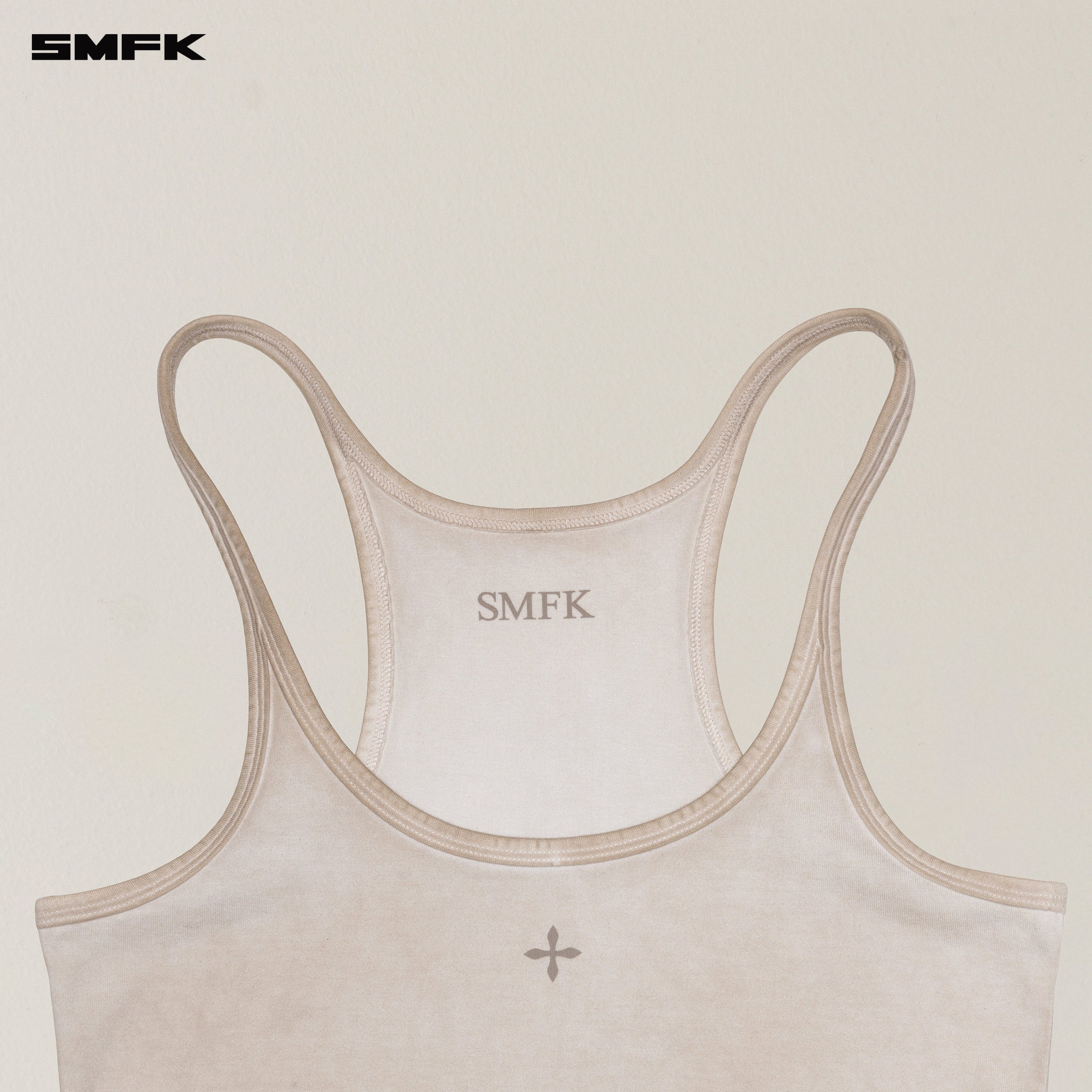 VINTAGE STORM FADE DYE LONG CAMISOLE FADING WHITE