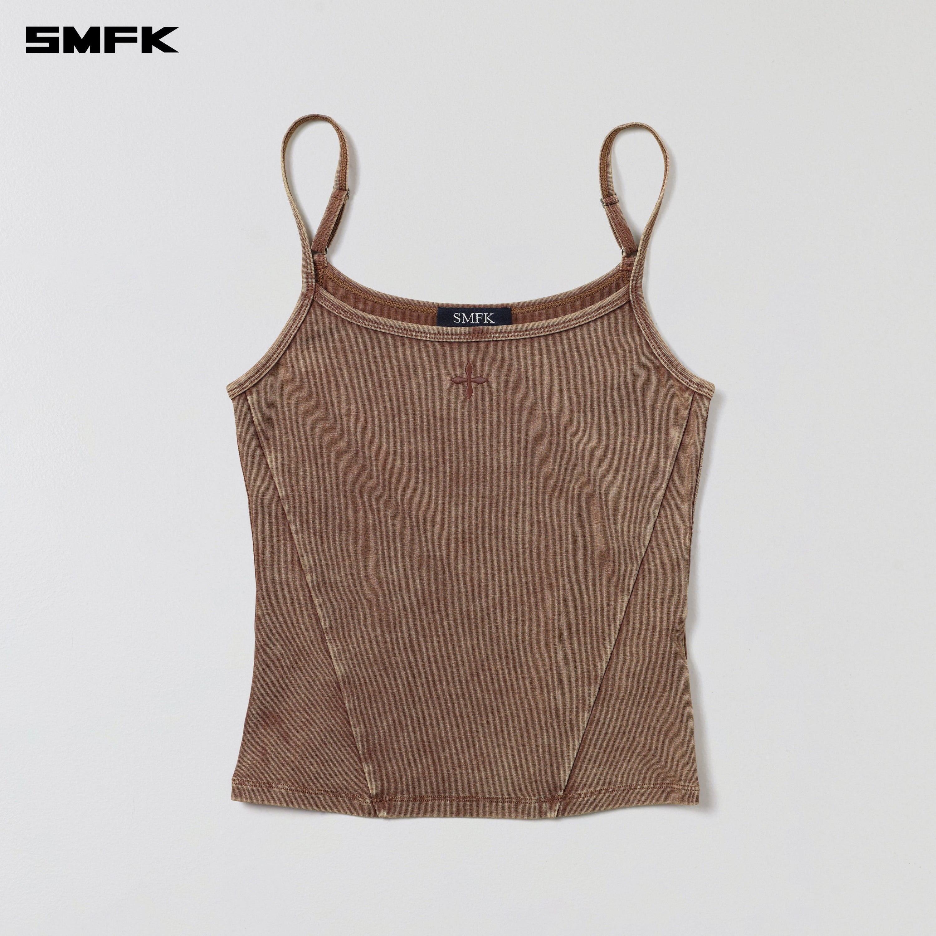 VINTAGE ROVE FADE CAMISOLE/COTTON GARMENT DYE VANISH BROWN