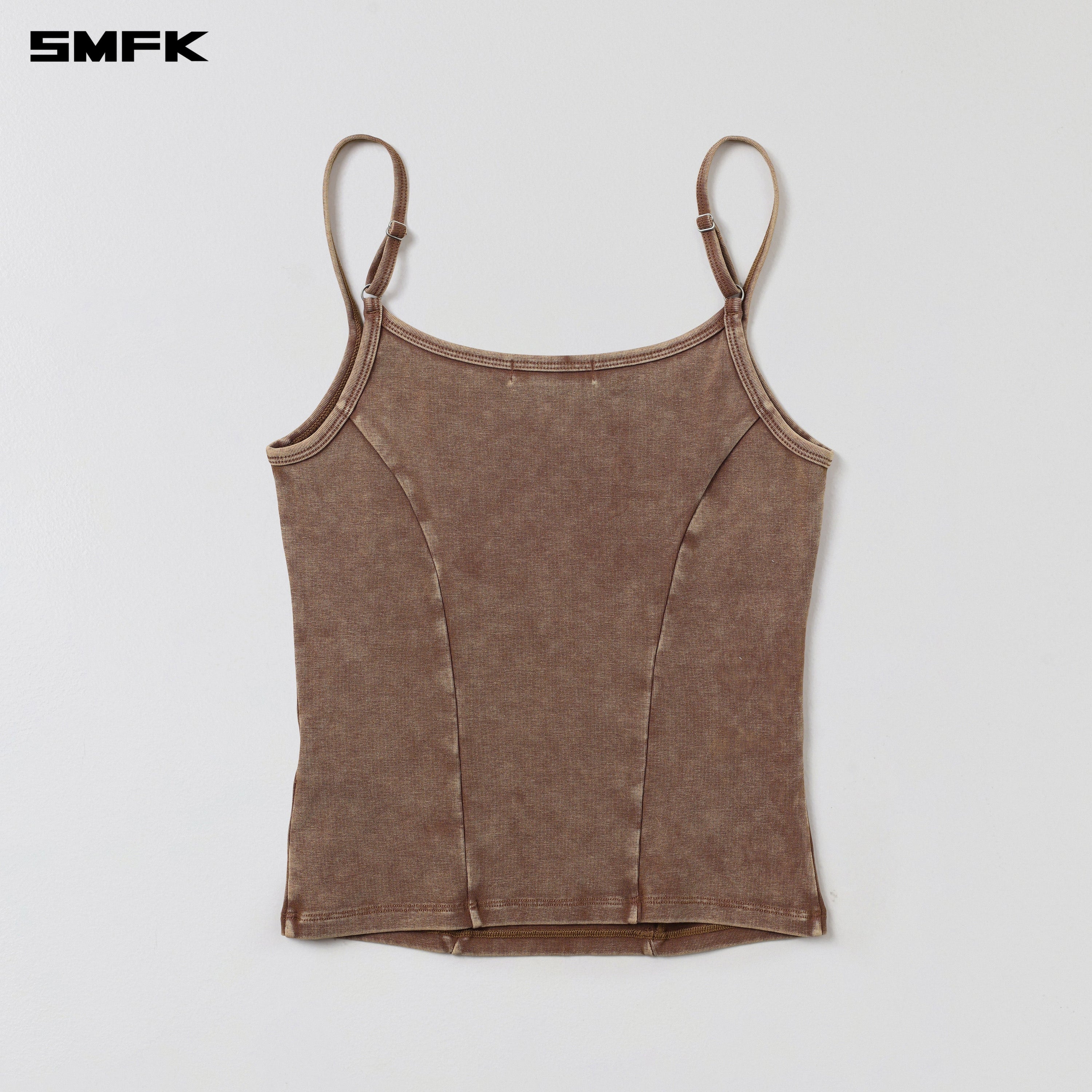 VINTAGE ROVE FADE CAMISOLE/COTTON GARMENT DYE VANISH BROWN