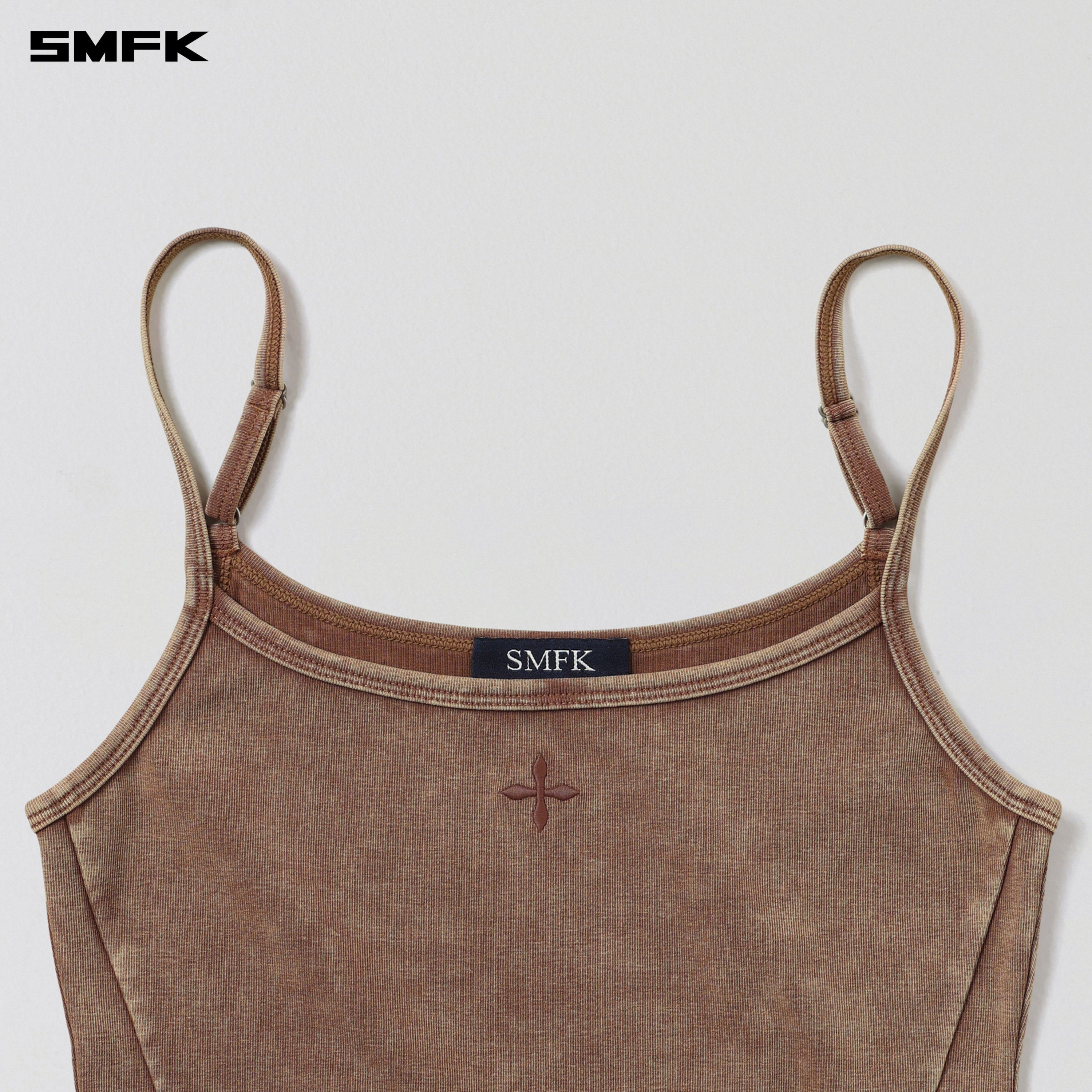 VINTAGE ROVE FADE CAMISOLE/COTTON GARMENT DYE VANISH BROWN