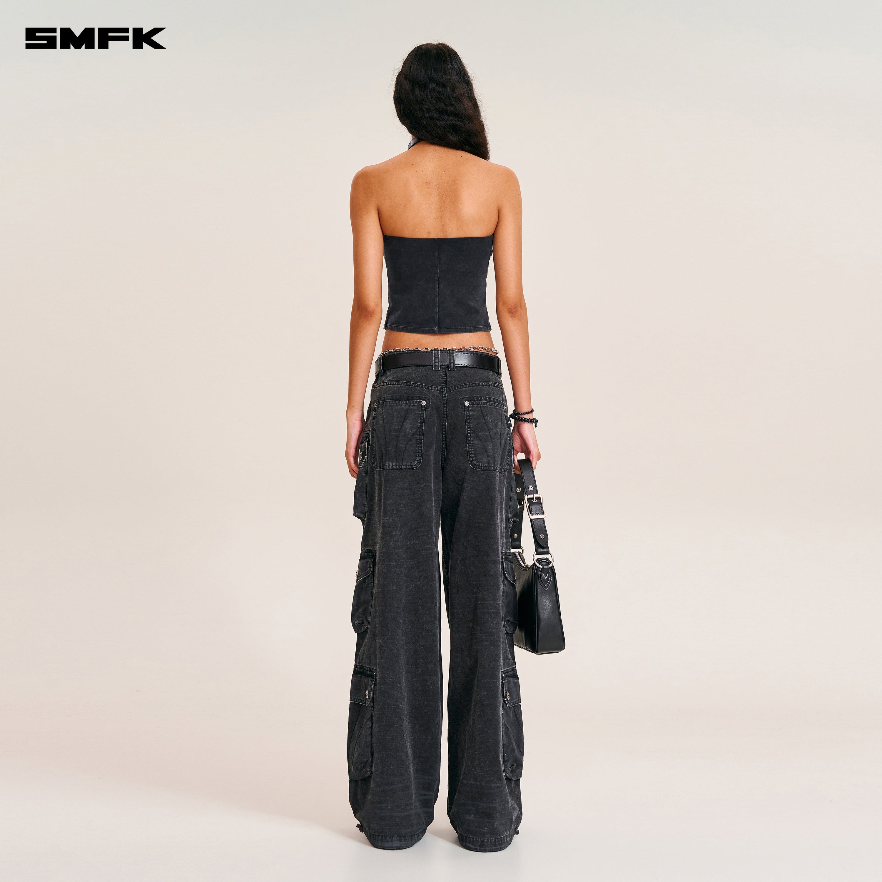 VINTAGE STORM FADE BUSTIER/FADE DYE VANISH BLACK