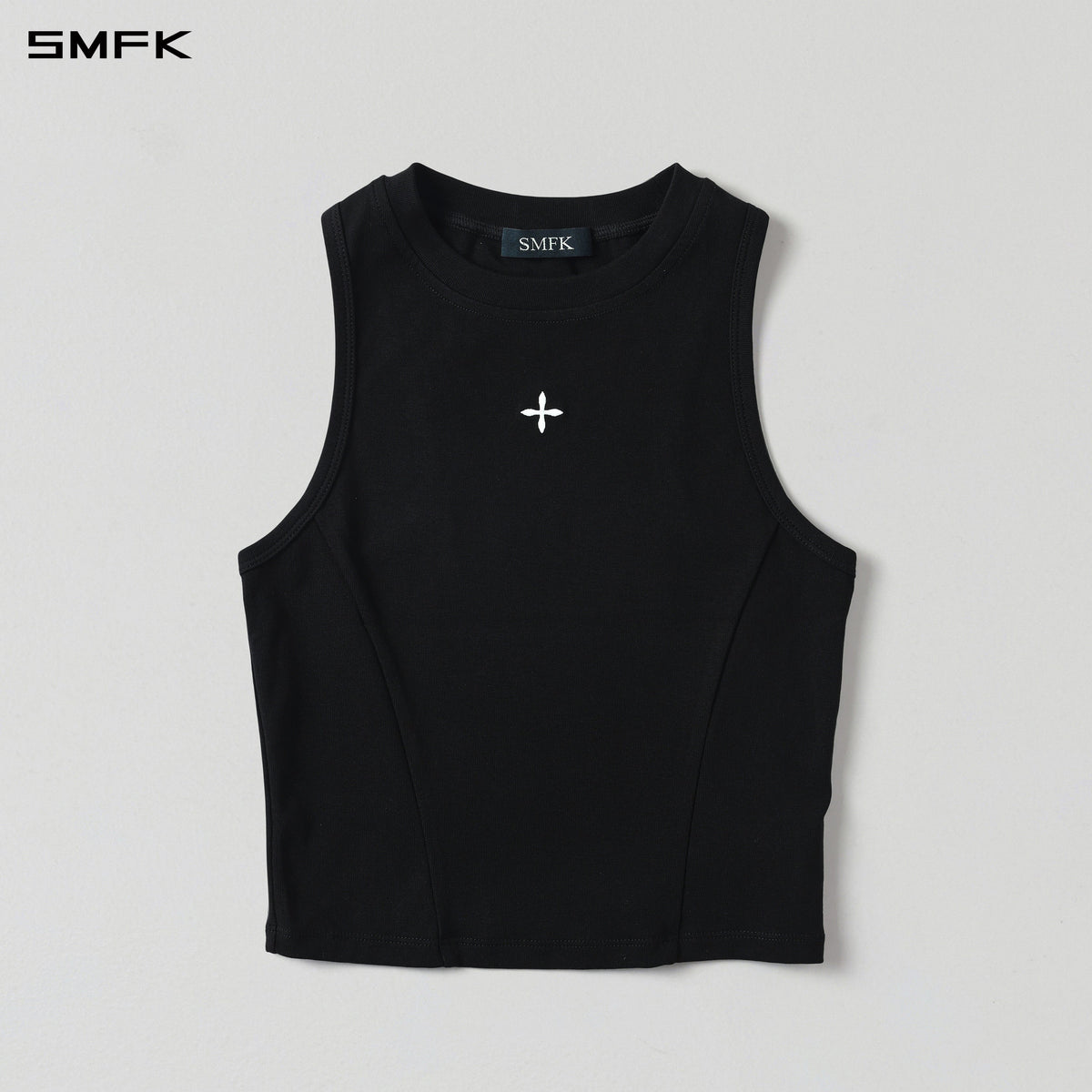 VINTAGE ROUND SHORT VEST/LS-COTTON/W WILD BLACK