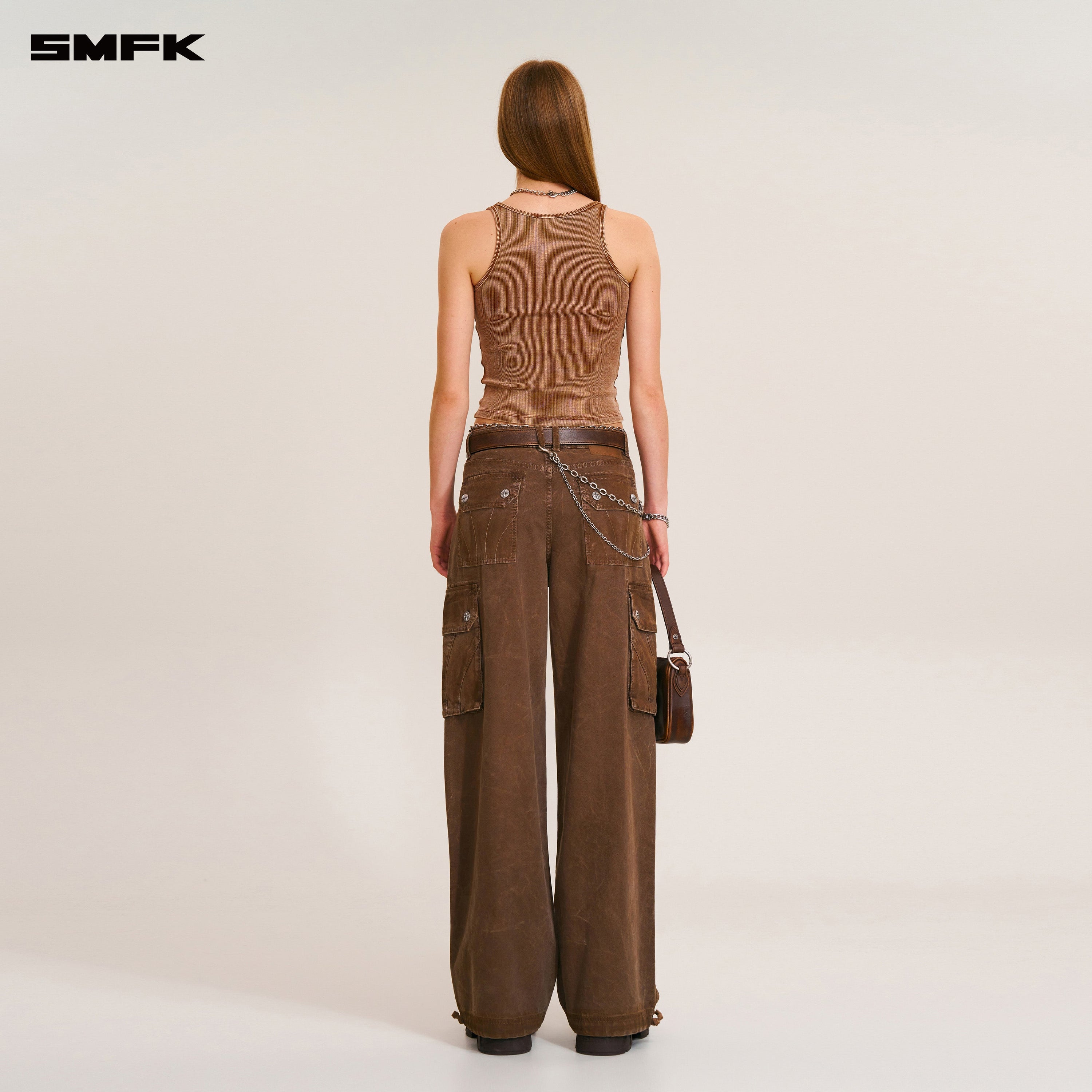 VINTAGE STORM FADE RIDER TANK/FADE DYE VANISH BROWN
