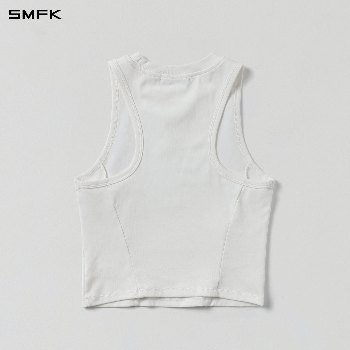 VINTAGE ROUND SHORT VEST/LS-COTTON/W CLOUD WHITE