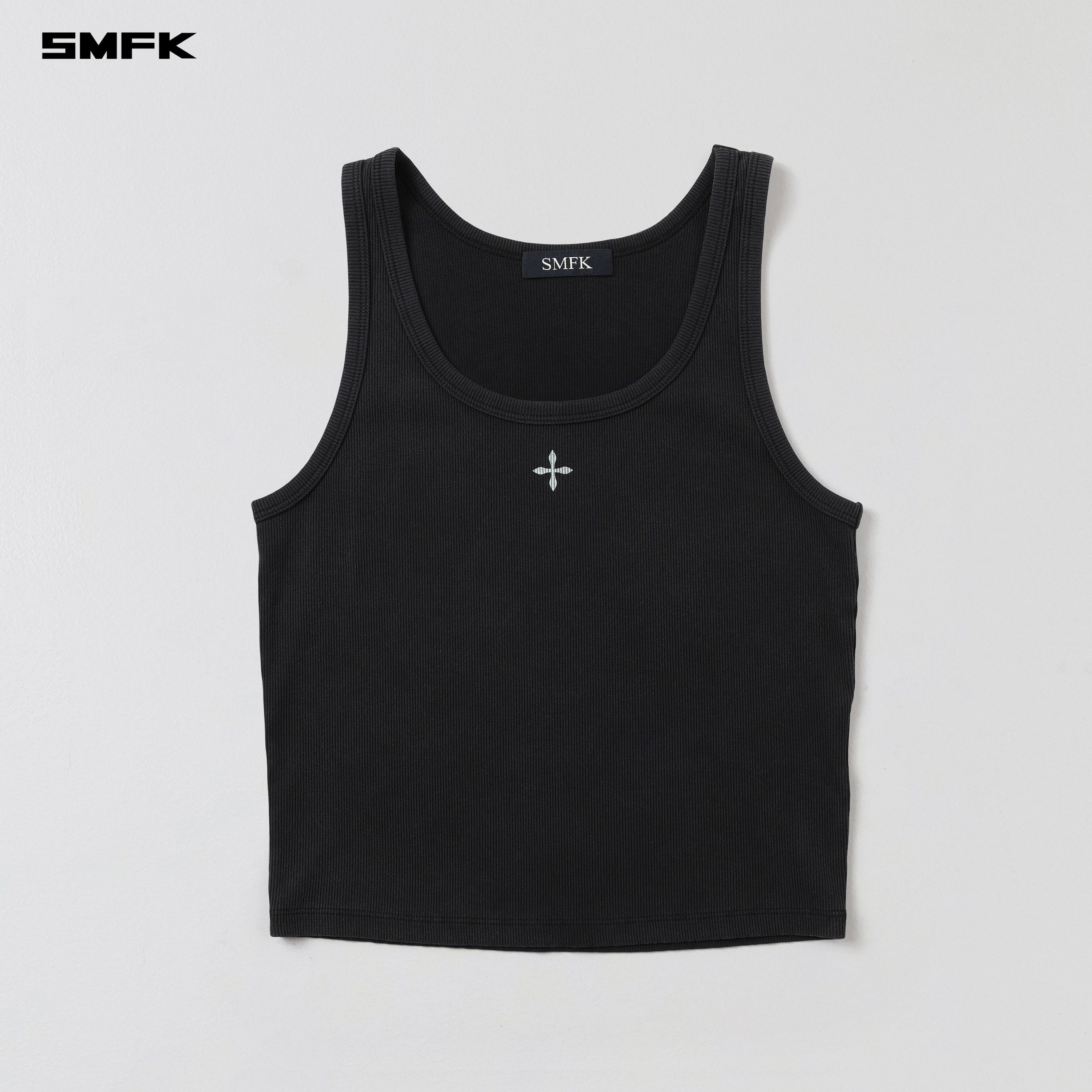 VINTAGE VANISH SILK TANK/GARMENT DYE VANISH BLACK